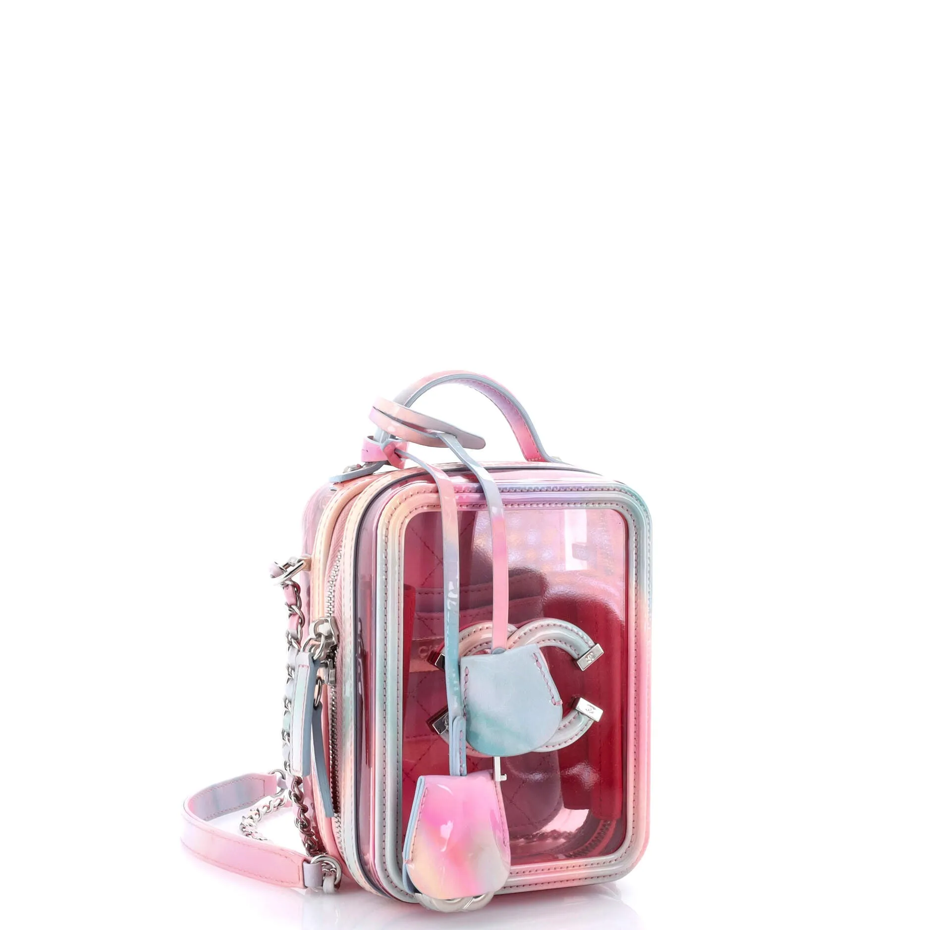 Pre-Loved Chanel Filigree Vertical Vanity Case PVC with Lambskin sold by Zulily product image thumbnail 3