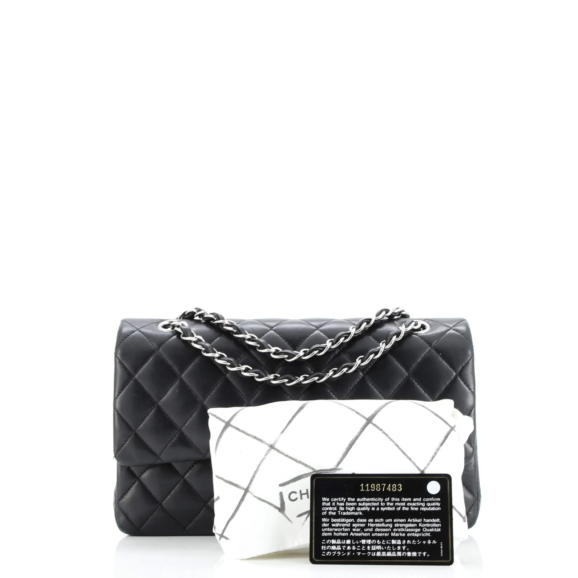 Pre-Loved Chanel Classic Double Flap Bag Quilted Lambskin Medium sold by Zulily product image thumbnail 2