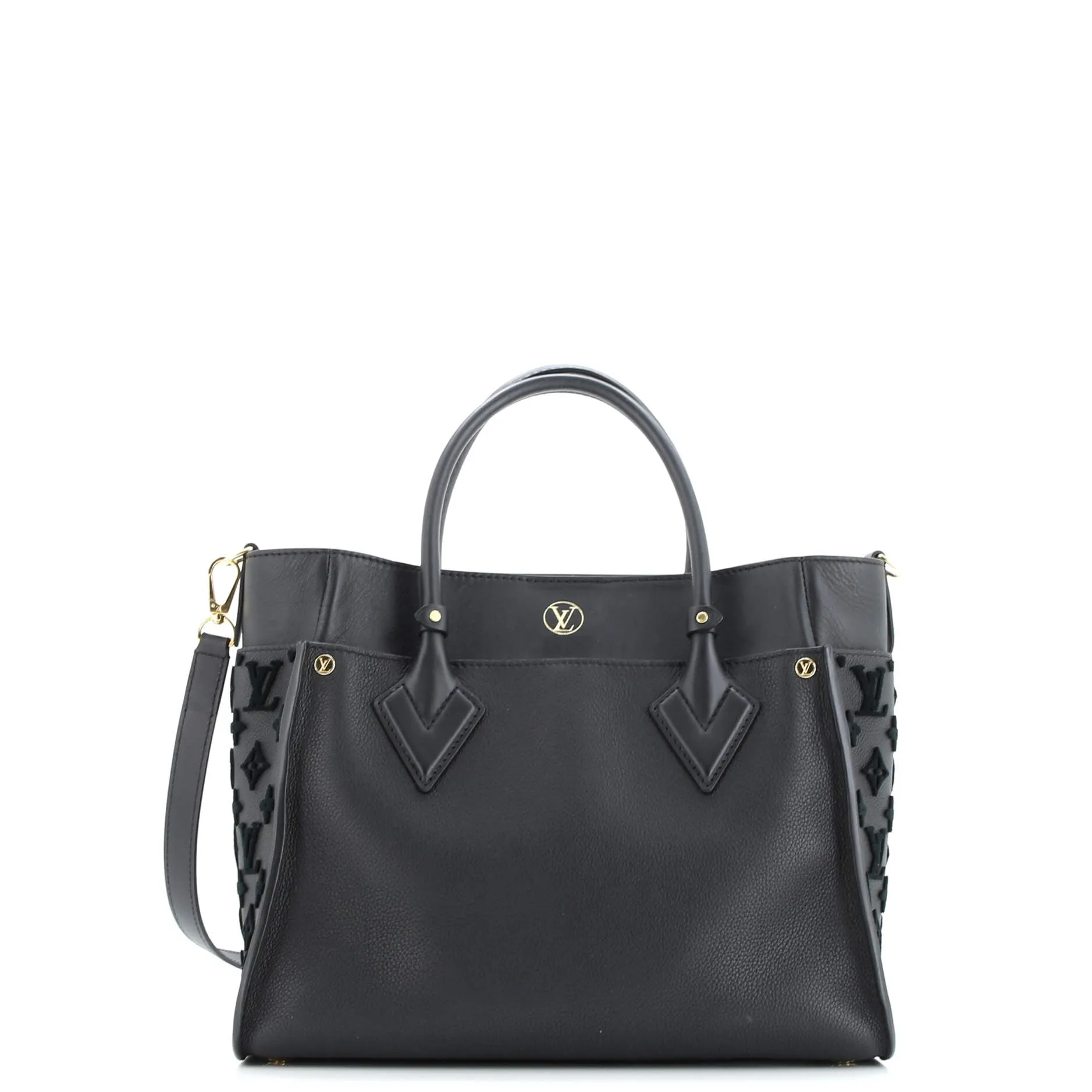 Pre-Loved Louis Vuitton On My Side Tote Monogram Tuffetage Leather MM sold by Zulily product image thumbnail 3