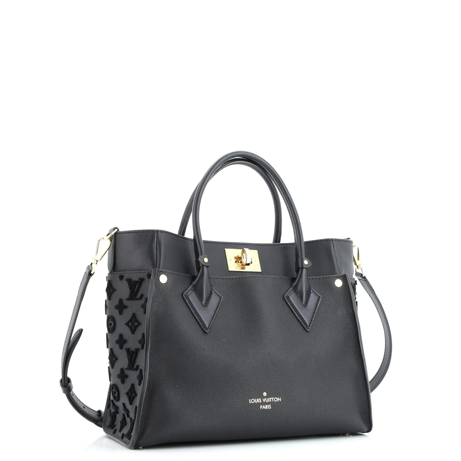 Pre-Loved Louis Vuitton On My Side Tote Monogram Tuffetage Leather MM sold by Zulily product image thumbnail 2