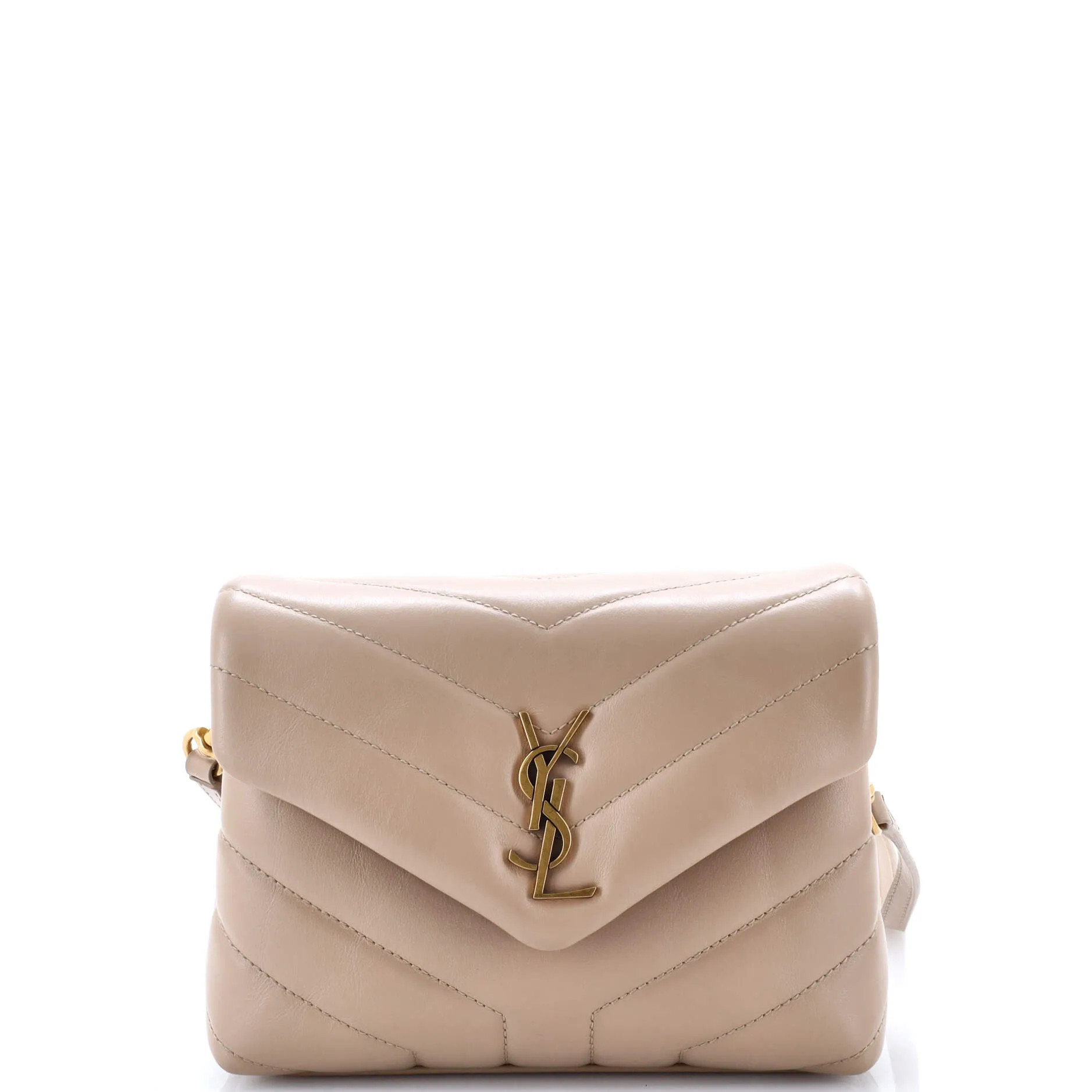Pre-Loved Saint Laurent Loulou Shoulder Bag Matelasse Chevron Leather Toy sold by Zulily