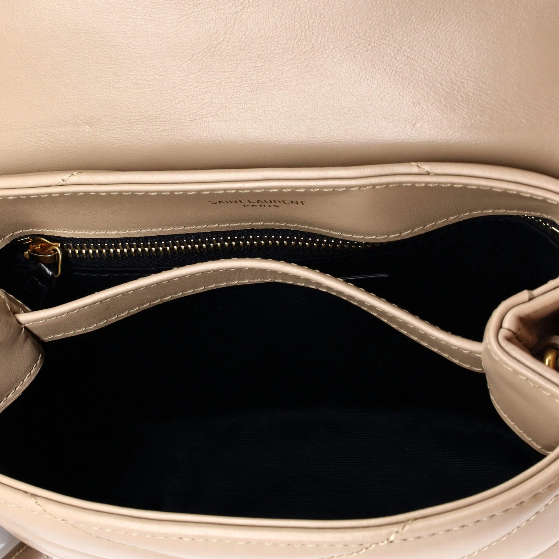 Pre-Loved Saint Laurent Loulou Shoulder Bag Matelasse Chevron Leather Toy sold by Zulily product image thumbnail 5