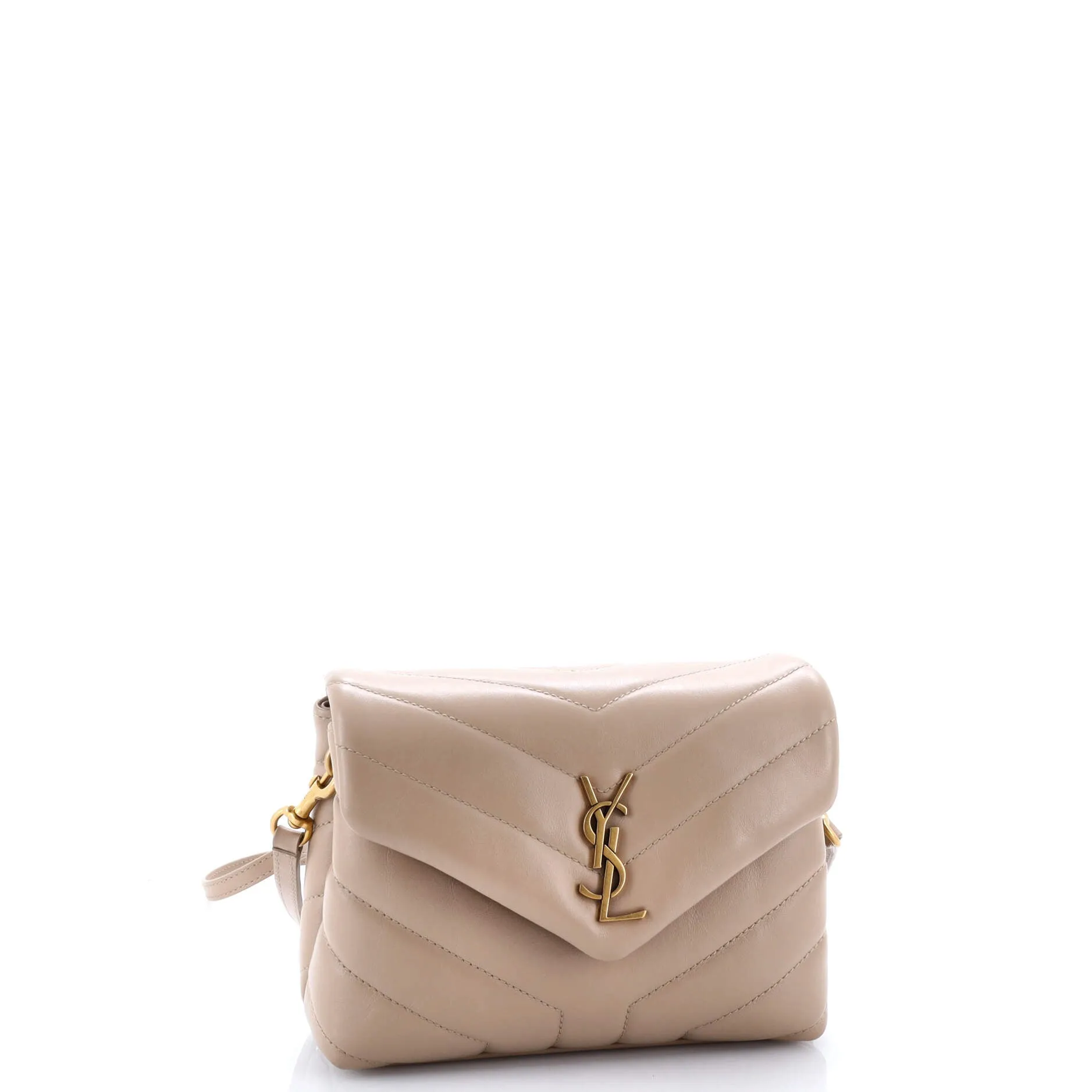 Pre-Loved Saint Laurent Loulou Shoulder Bag Matelasse Chevron Leather Toy sold by Zulily product image thumbnail 2