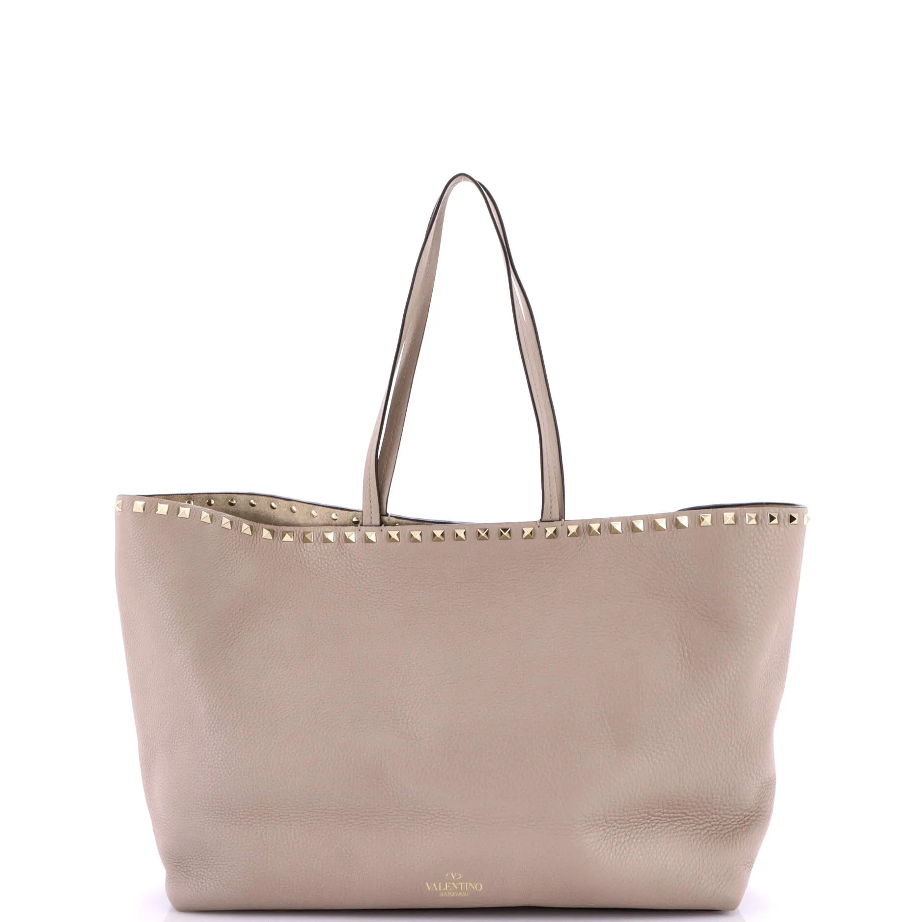 Pre-Loved Valentino Rockstud Shopper Tote Leather Large sold by Zulily product image thumbnail 3