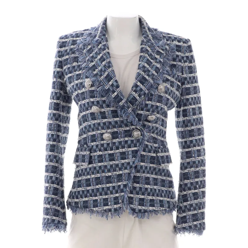 Pre-Loved Balmain Women's Double Breasted Blazer Tweed sold by Zulily