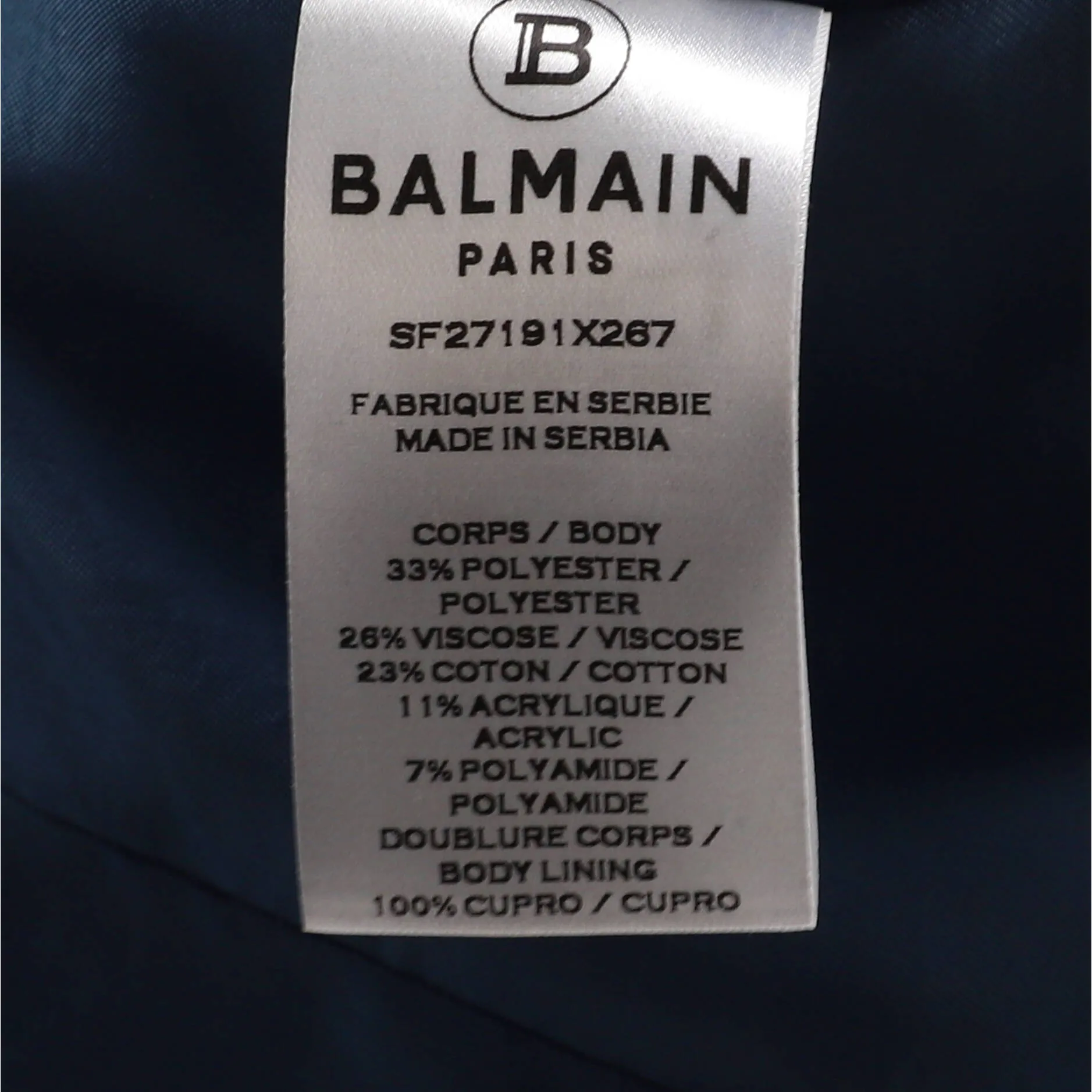 Pre-Loved Balmain Women's Double Breasted Blazer Tweed sold by Zulily product image thumbnail 4