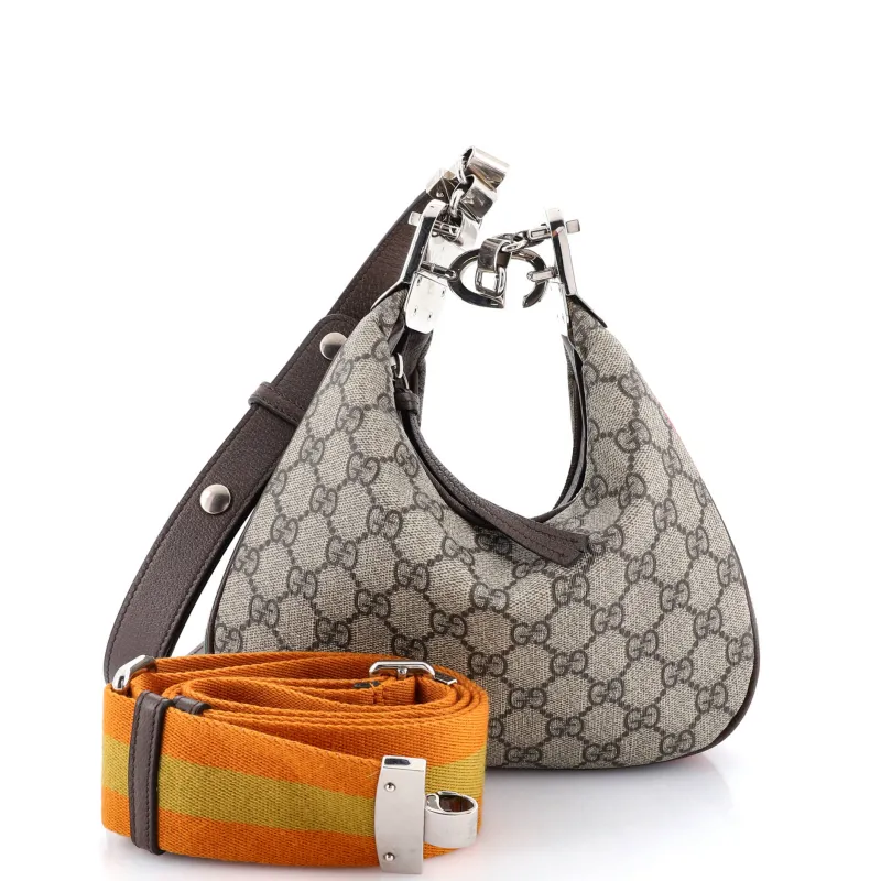 Pre-Loved Gucci Attache Shoulder Bag GG Coated Canvas Small sold by Zulily