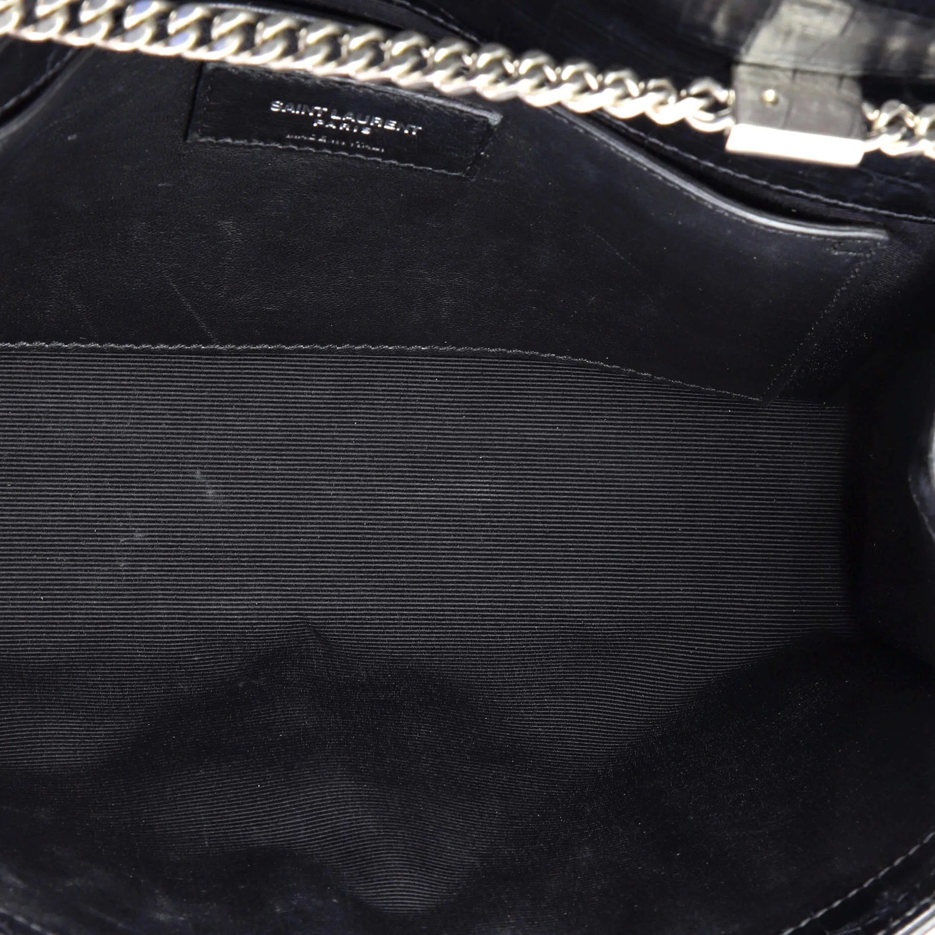 Pre-Loved Saint Laurent Classic Monogram Tassel Crossbody Bag Crocodile Embossed Leather Medium sold by Zulily product image thumbnail 5