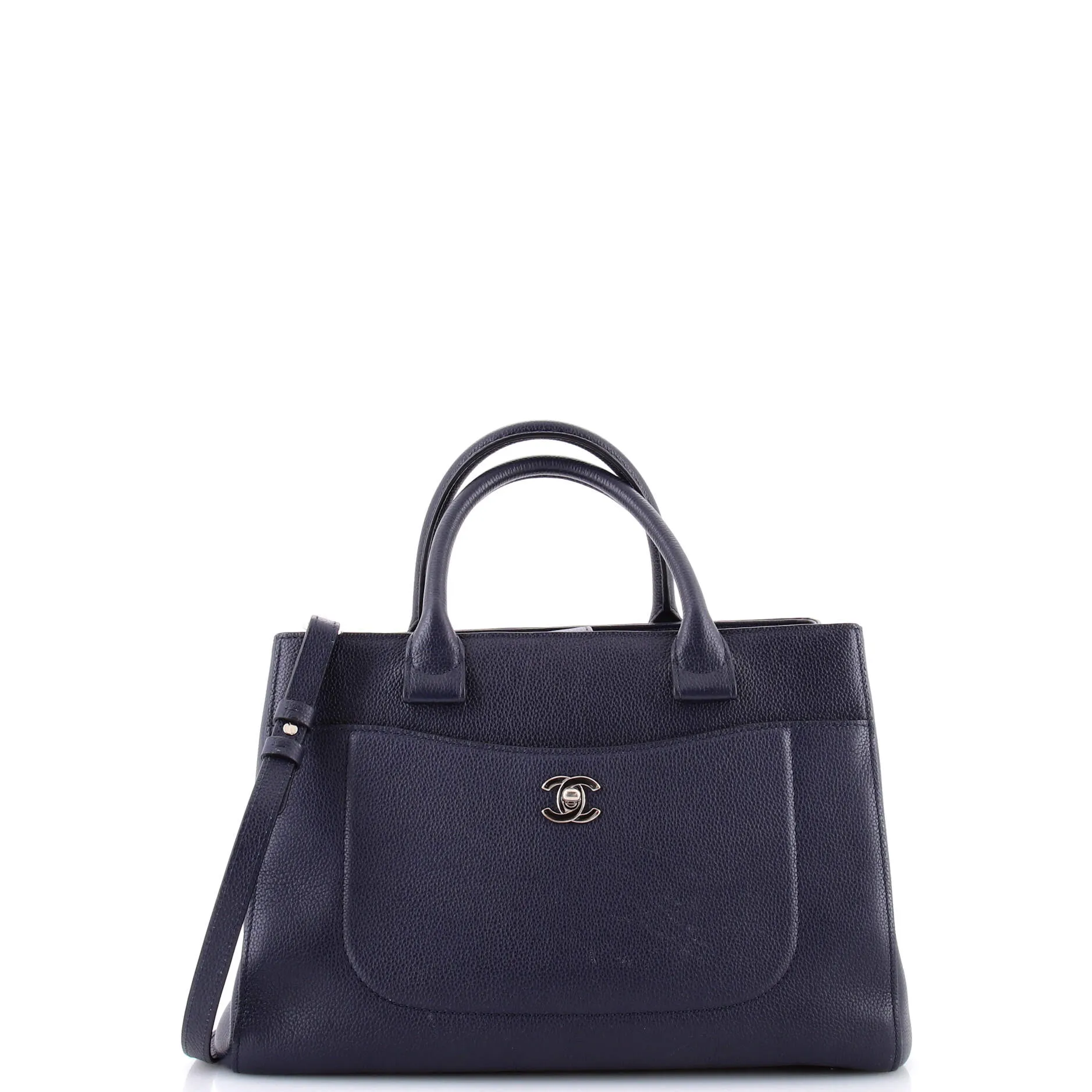 Pre-Loved Chanel Neo Executive Tote Grained Calfskin Small sold by Zulily