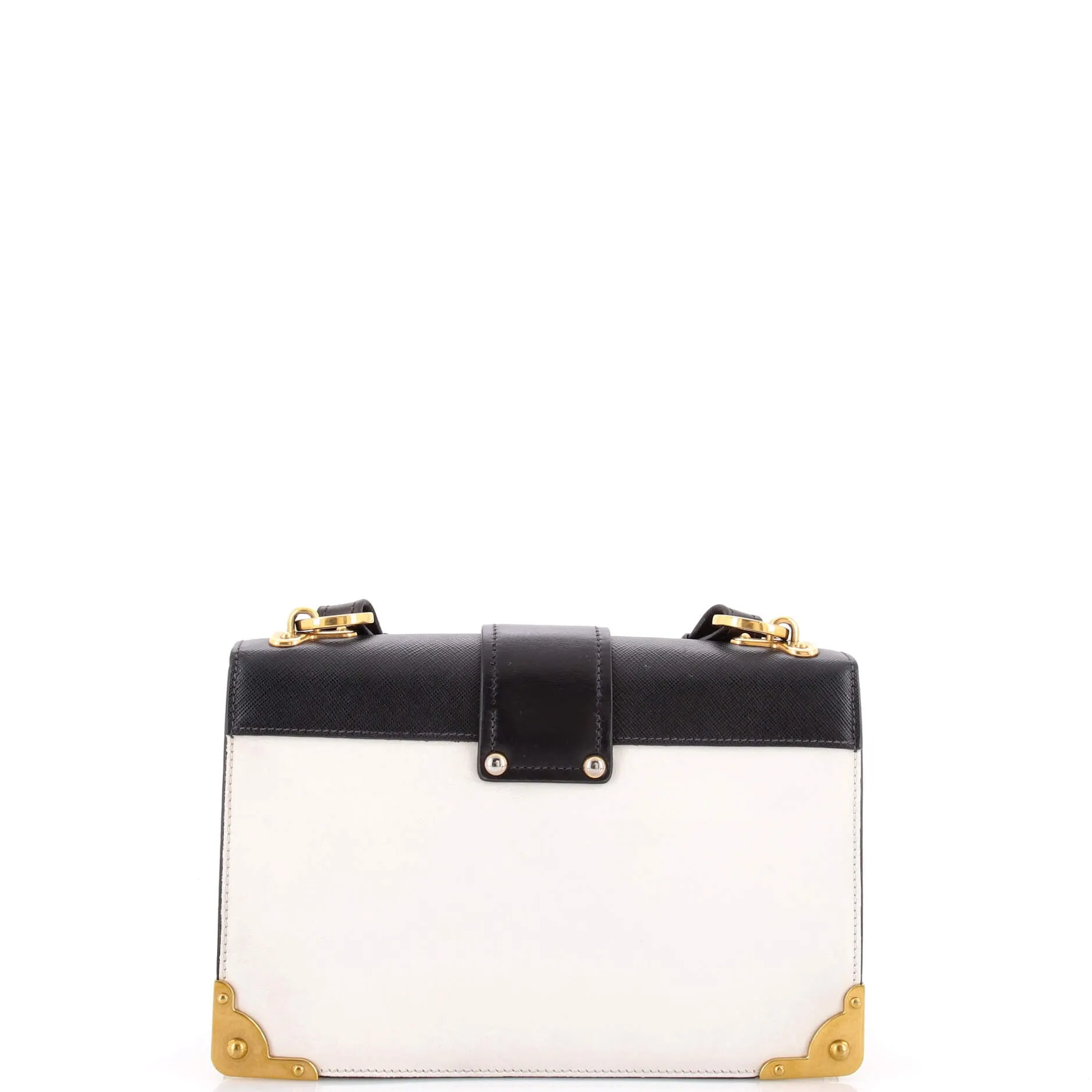 Pre-Loved Prada Cahier Crossbody Bag Leather and Saffiano Leather Large sold by Zulily product image thumbnail 3