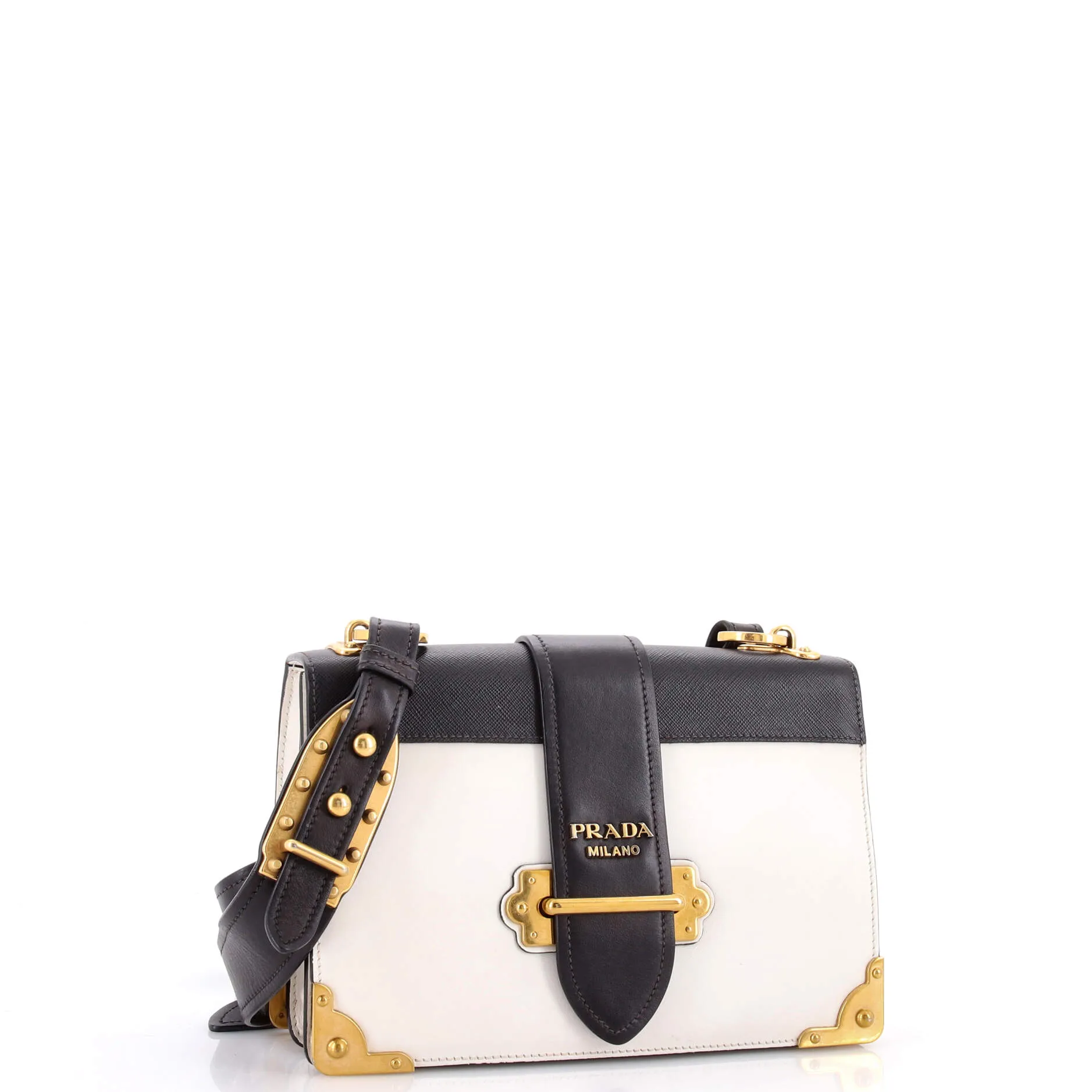 Pre-Loved Prada Cahier Crossbody Bag Leather and Saffiano Leather Large sold by Zulily product image thumbnail 2