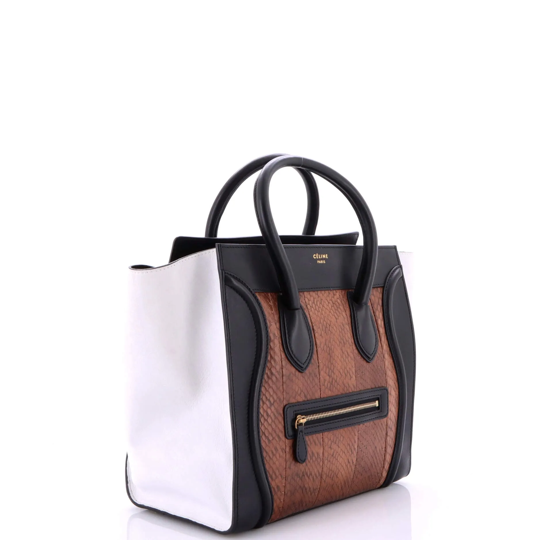 Pre-Loved Celine Luggage Bag Python and Leather Mini sold by Zulily product image thumbnail 2