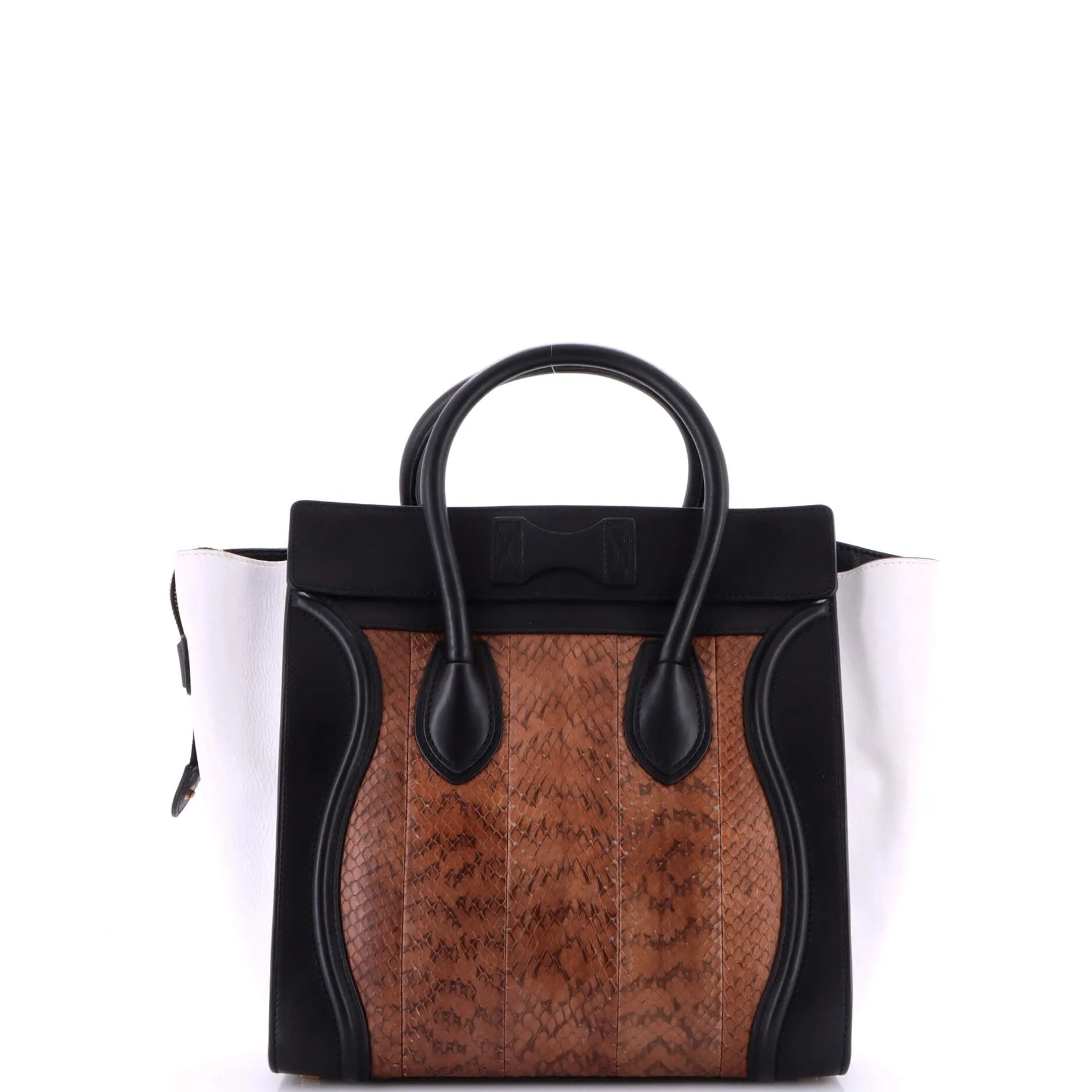 Pre-Loved Celine Luggage Bag Python and Leather Mini sold by Zulily product image thumbnail 3