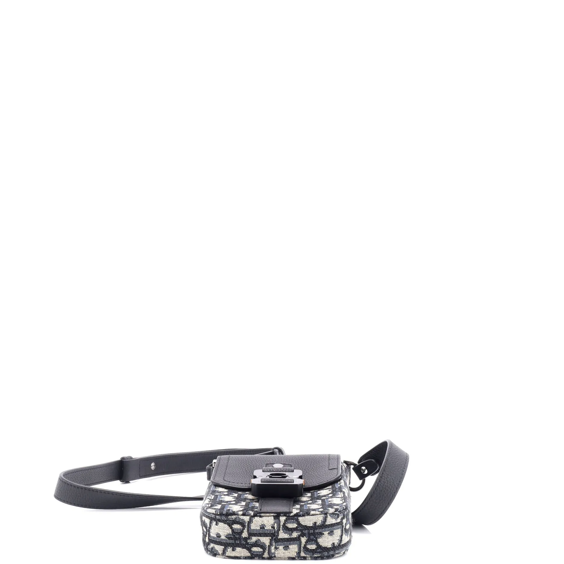 Pre-Loved Christian Dior Vertical Saddle Pouch with Strap Oblique Canvas and Leather sold by Zulily product image thumbnail 4