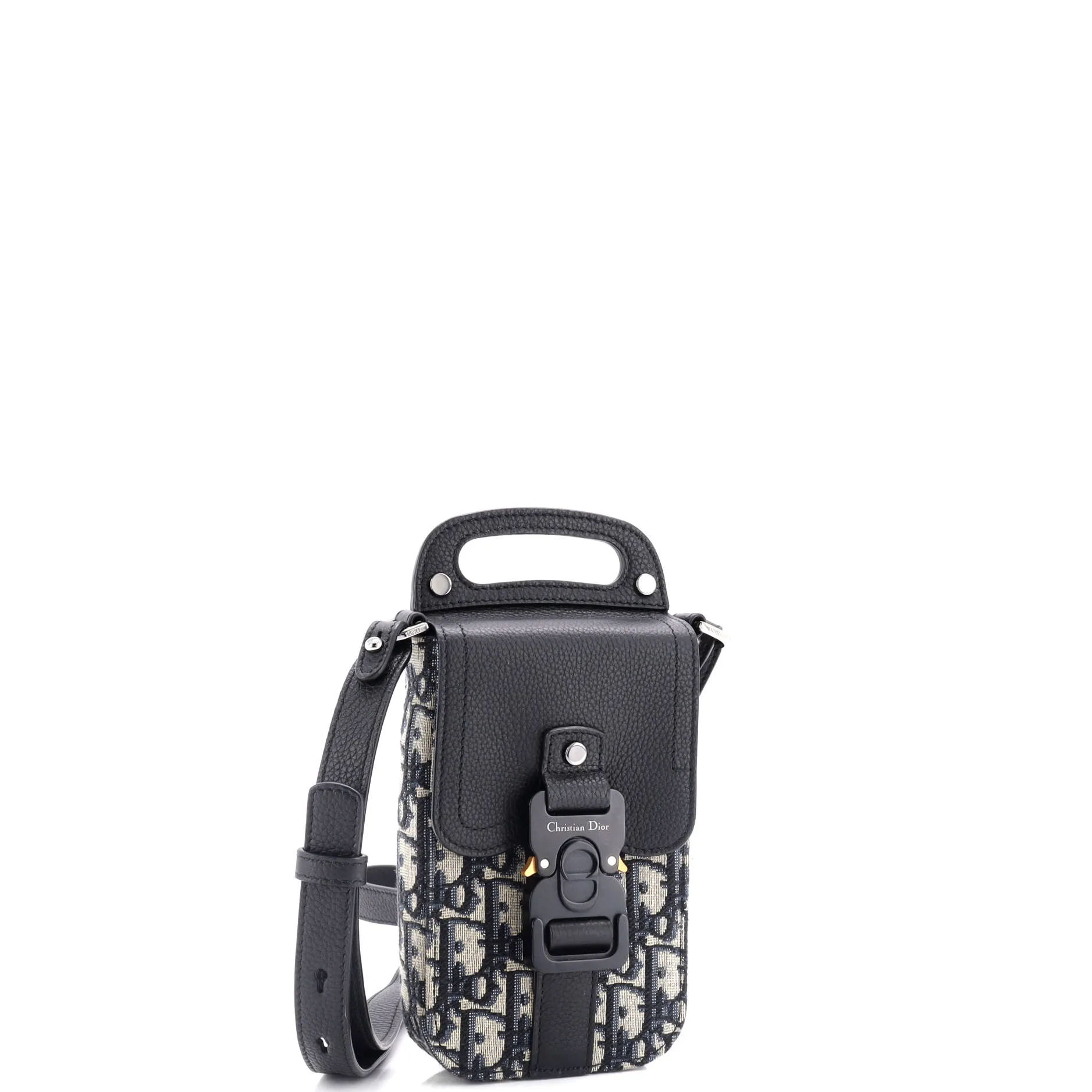 Pre-Loved Christian Dior Vertical Saddle Pouch with Strap Oblique Canvas and Leather sold by Zulily product image thumbnail 2