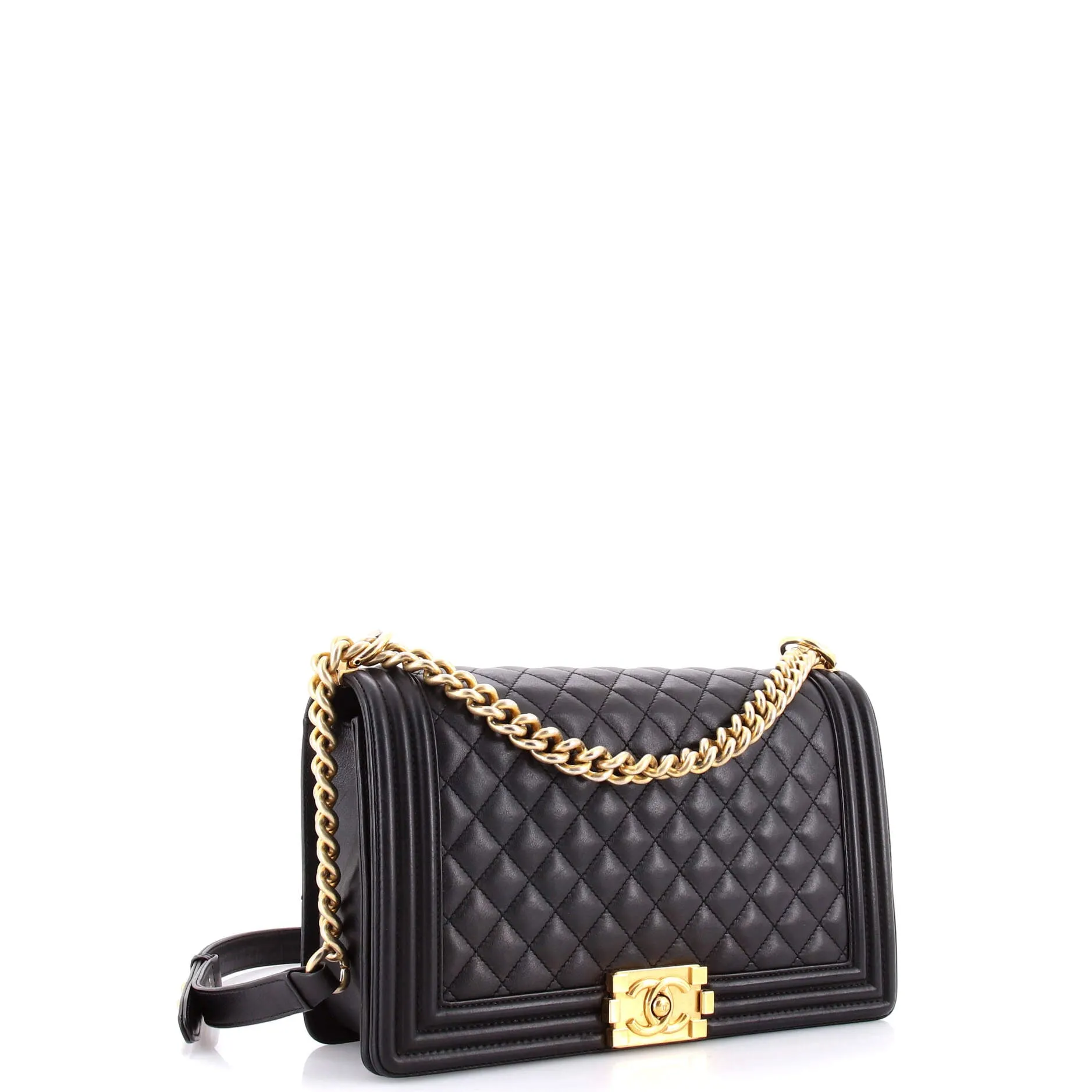 Pre-Loved Chanel Boy Flap Bag Quilted Calfskin New Medium sold by Zulily product image thumbnail 2