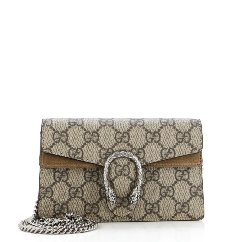 Pre-Loved Gucci Dionysus Bag GG Coated Canvas Super Mini sold by Zulily