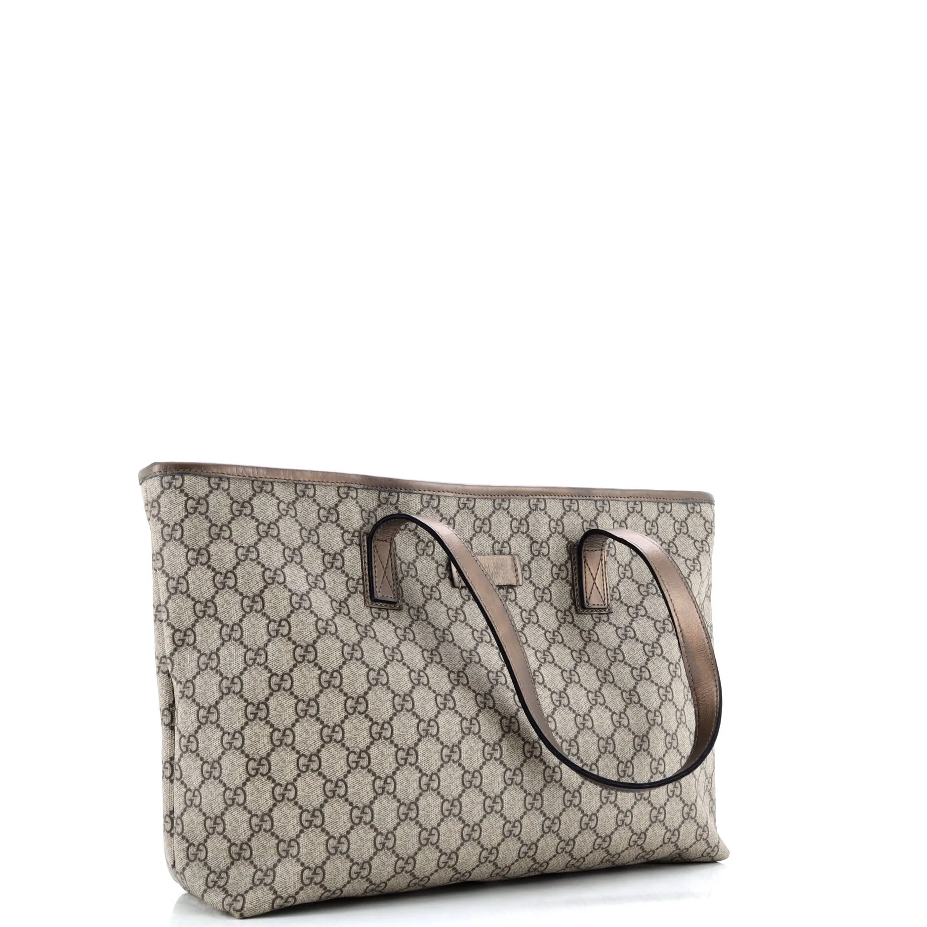 Pre-Loved Gucci Plus Tote GG Coated Canvas with Leather Large sold by Zulily product image thumbnail 2
