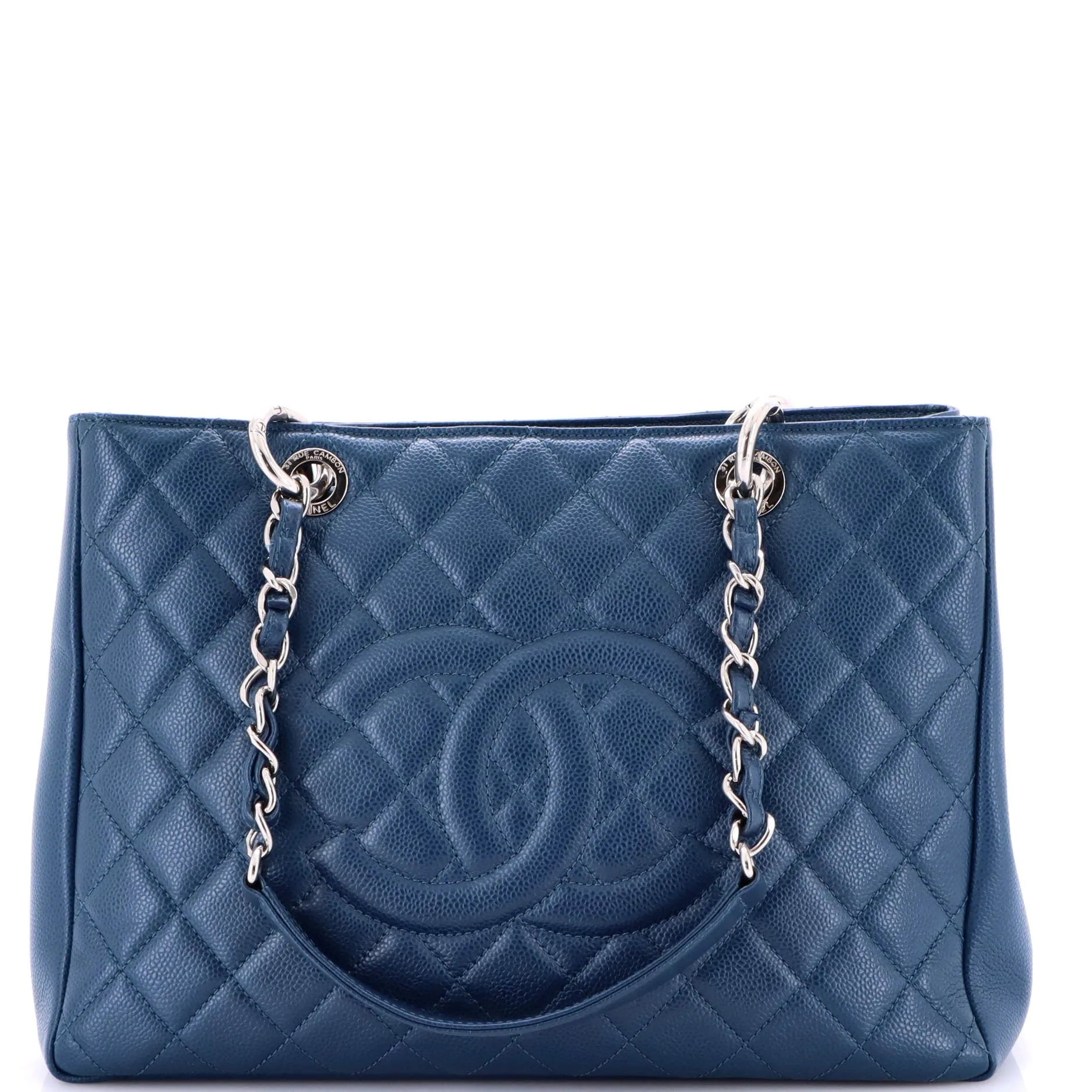 Pre-Loved Chanel Grand Shopping Tote Quilted Caviar sold by Zulily