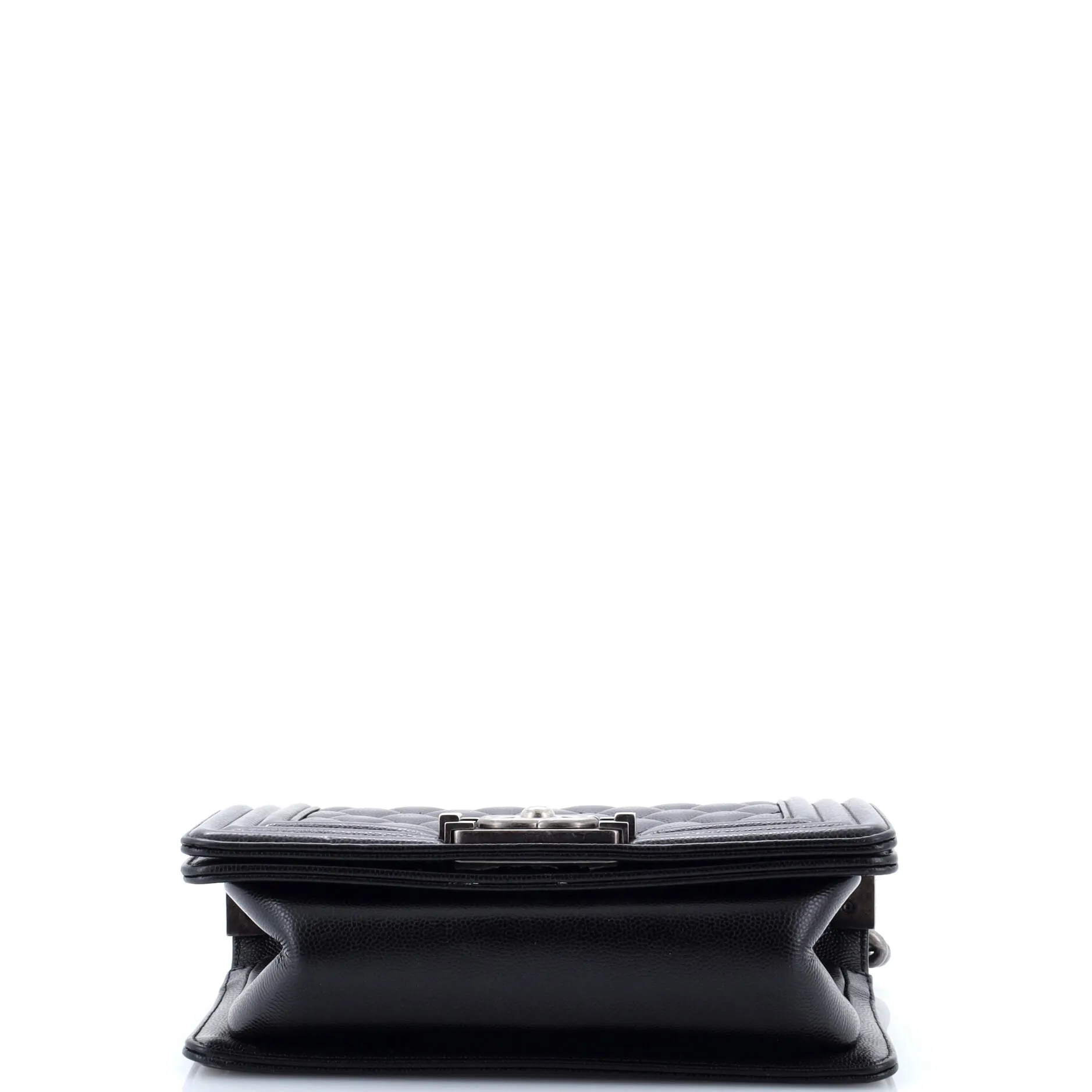 Pre-Loved Chanel Boy Flap Bag Quilted Caviar Small sold by Zulily product image thumbnail 4