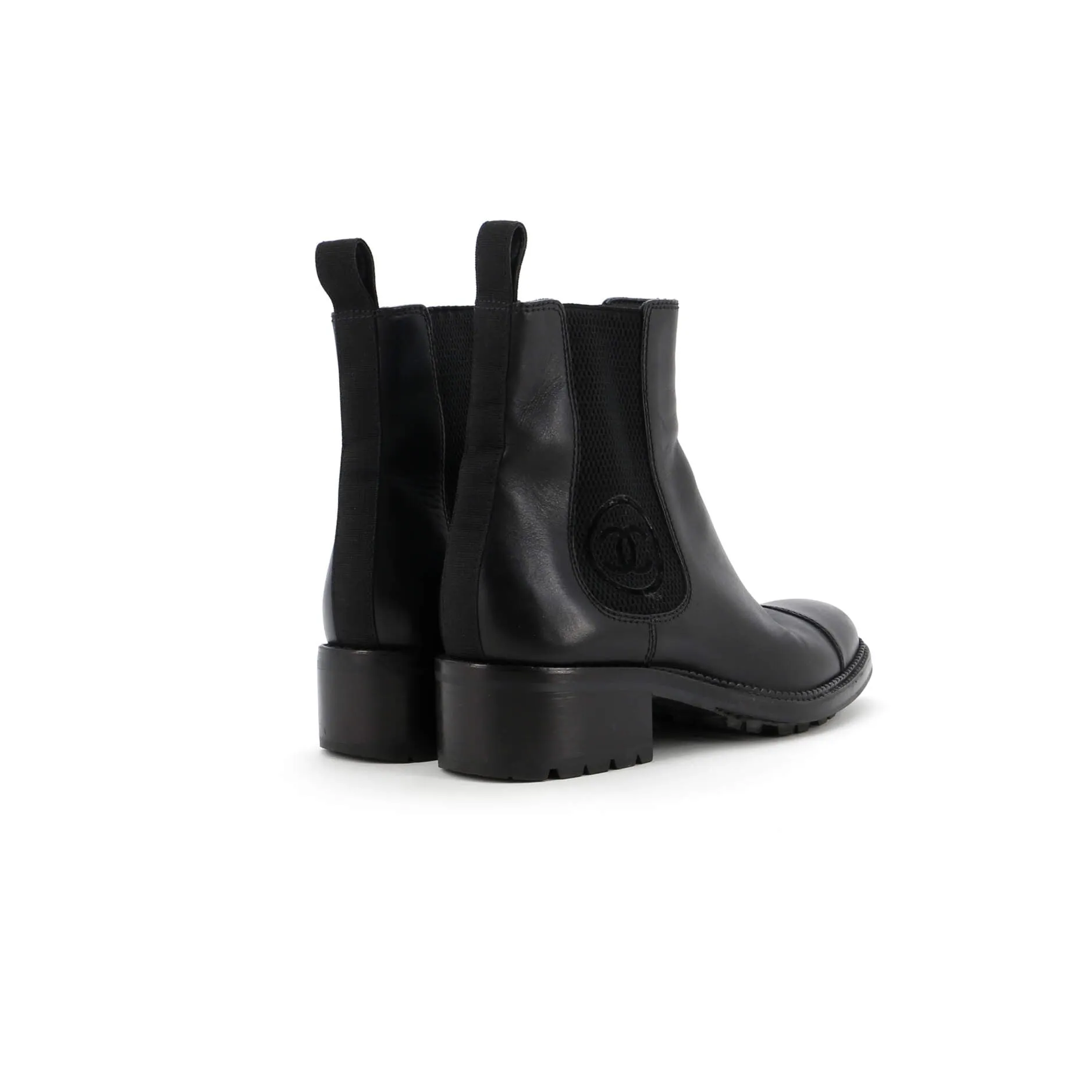 Pre-Loved Chanel Women's Logo Ankle Boots Leather sold by Zulily product image thumbnail 3