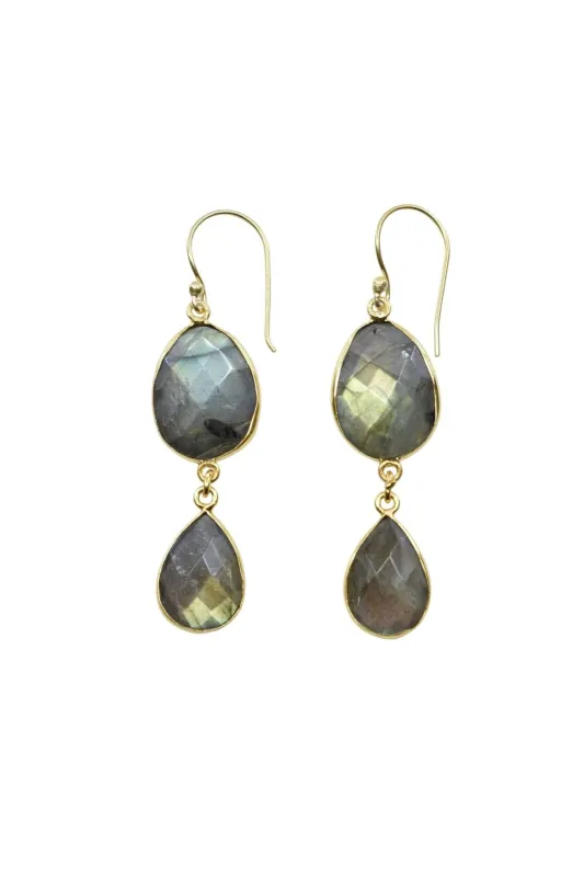 Rome Earrings in Labradorite sold by Zulily