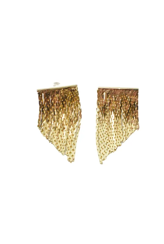 Fancy Gold Tassel Earrings sold by Zulily
