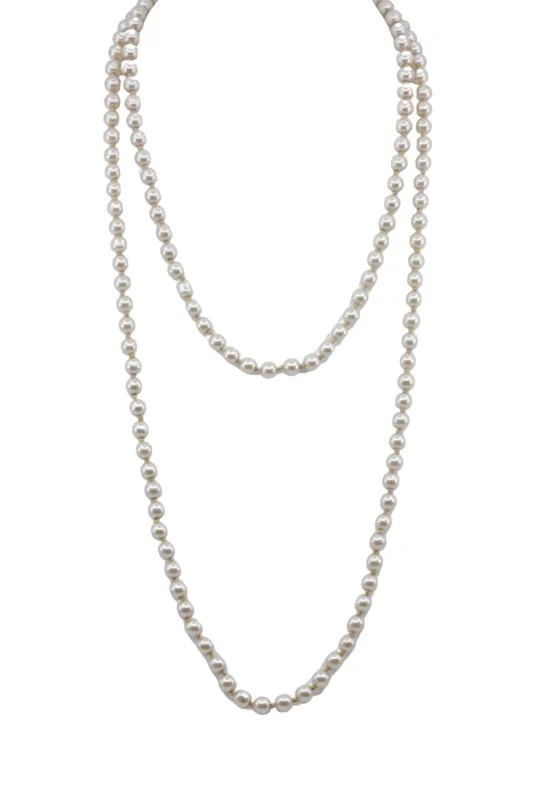 Rose Gold Layered Pearl Necklace sold by Zulily