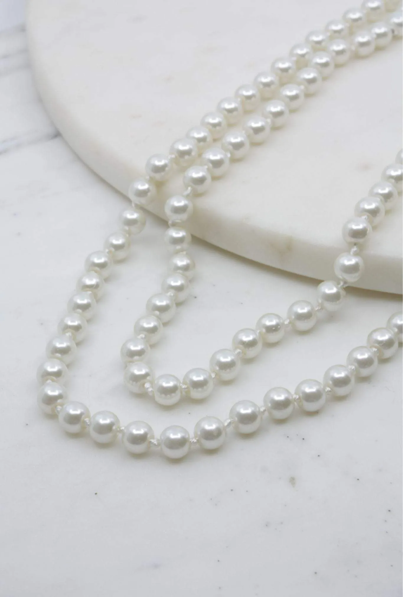White Layered Pearl Necklace sold by Zulily product image thumbnail 3