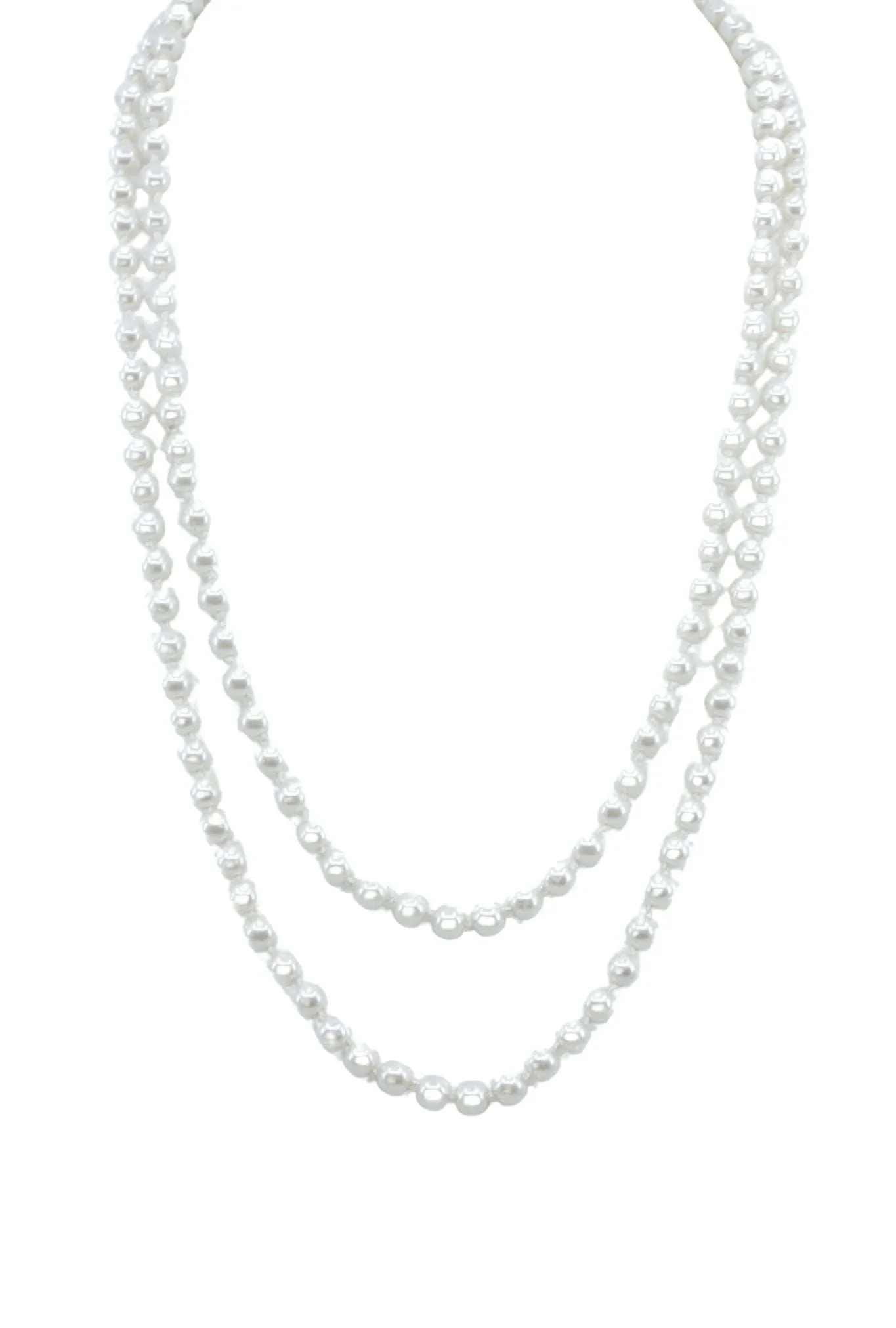 White Layered Pearl Necklace sold by Zulily
