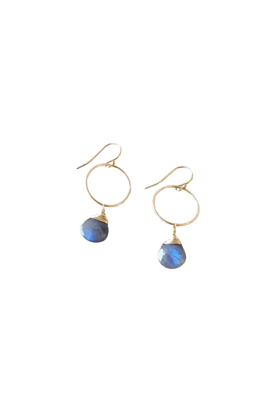 Yuliya Earrings in Labradorite made by Zulily