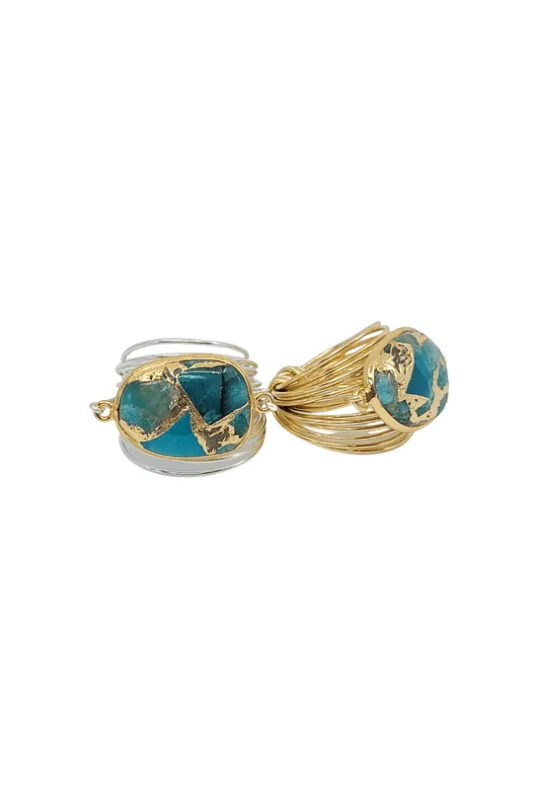 Torrey Ring with Teal Mojave Copper sold by Zulily