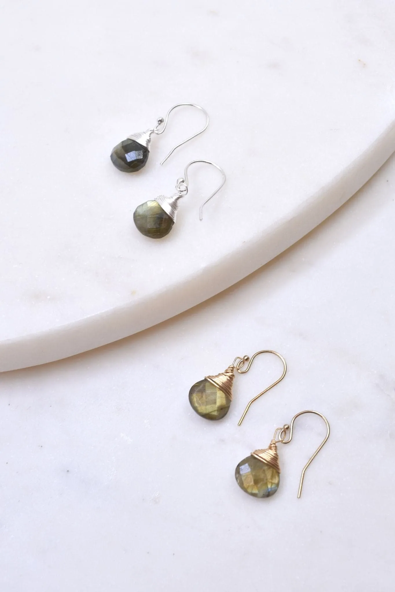 Jill Short Drop Earrings in Labradorite sold by Zulily product image thumbnail 3