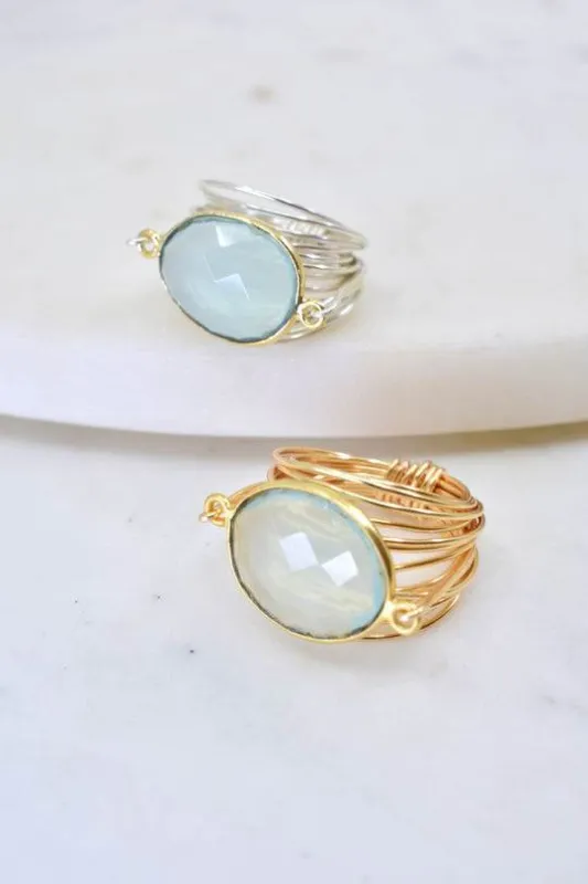 Torrey Ring with Blue Chalcedony sold by Zulily