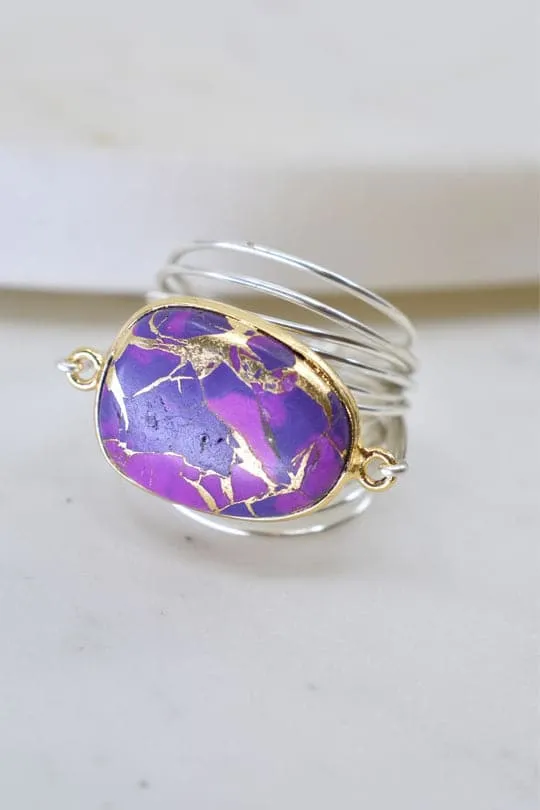Torrey Ring with Purple Mojave Copper sold by Zulily product image thumbnail 2
