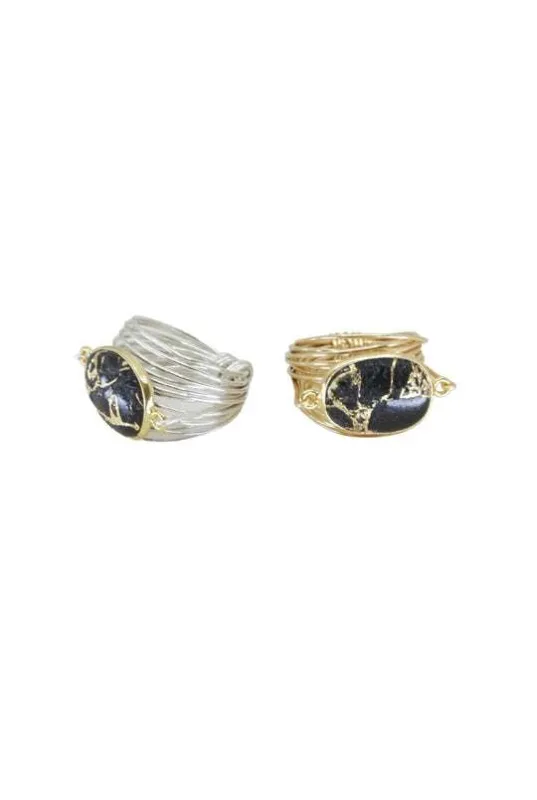 Torrey Ring with Black Mojave sold by Zulily
