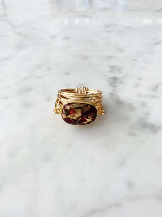 Torrey Ring with Red Mojave Copper Turquoise sold by Zulily product image thumbnail 3