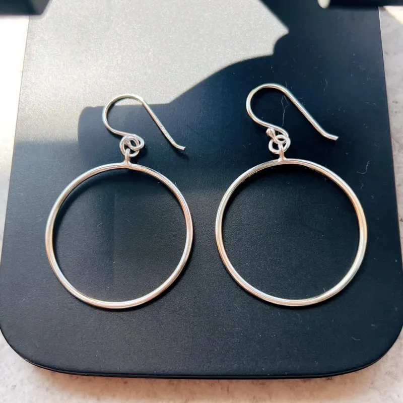 Vera & Co Sterling Silver Floating Circle Women's Earring sold by Zulily