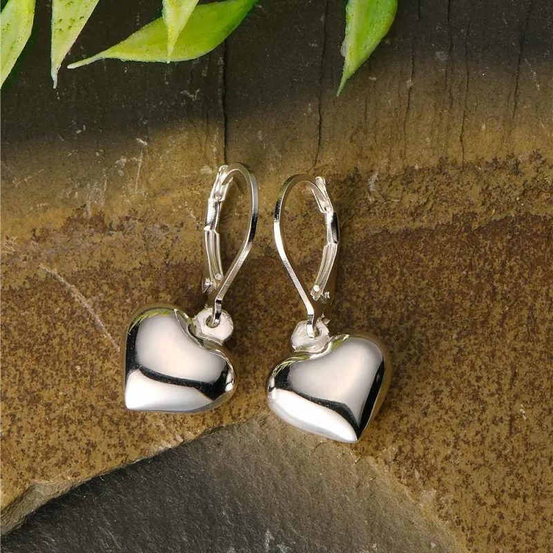 Vera & Co Sterling Silver Heart Drop Leverback Women's Earrings sold by Zulily