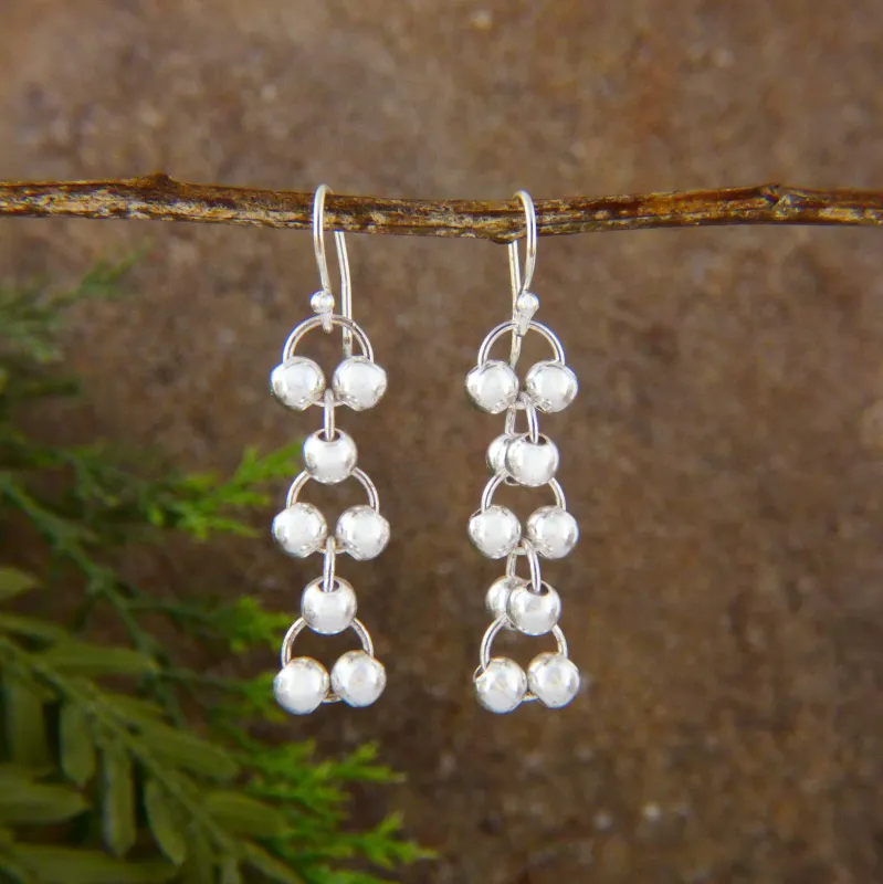 Vera & Co Sterling Silver Grapes Ball Clusters Long Women's Earring sold by Zulily