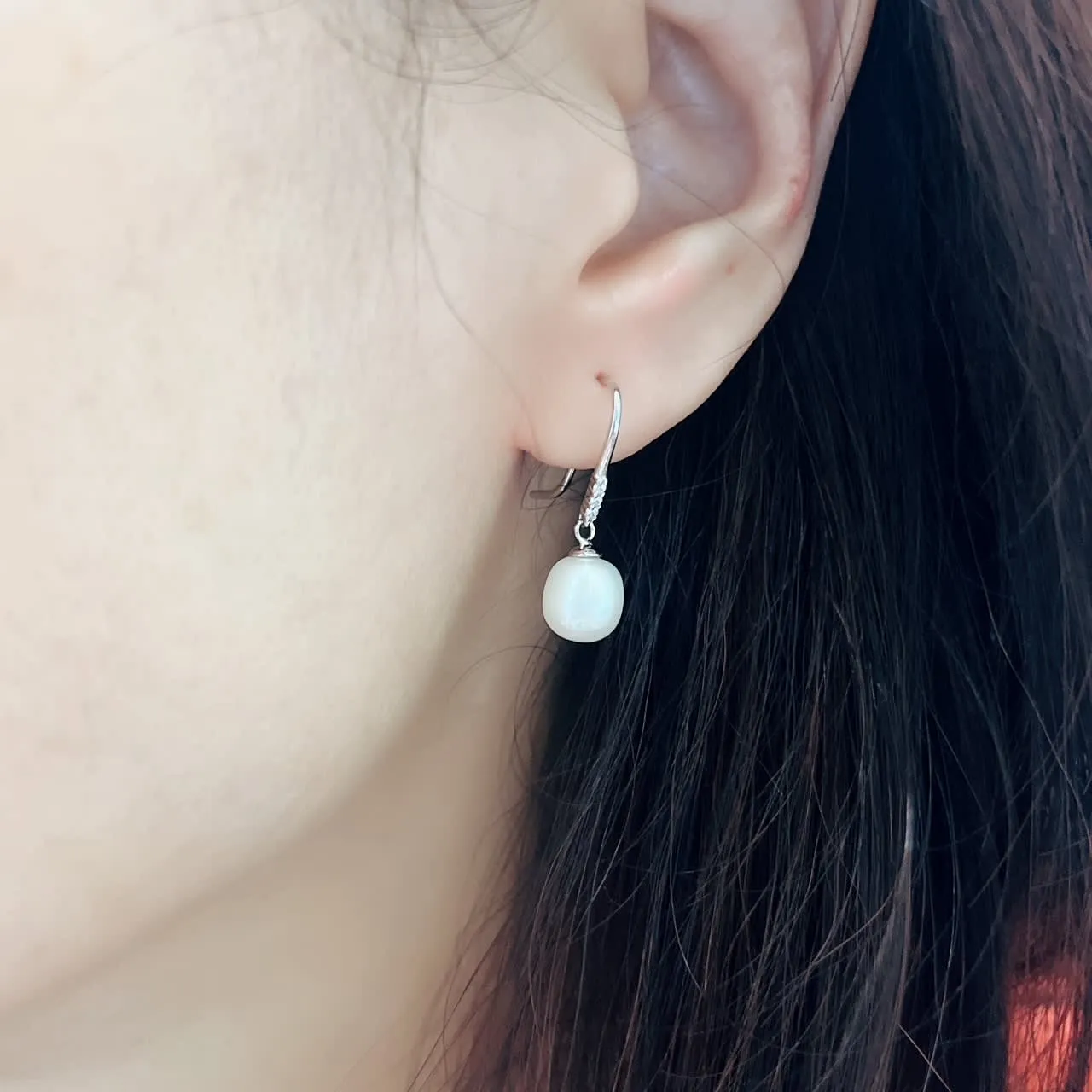 Vera & Co Sterling Silver Tiny Freshwater Pearl Drop Women's Earring sold by Zulily product image thumbnail 2