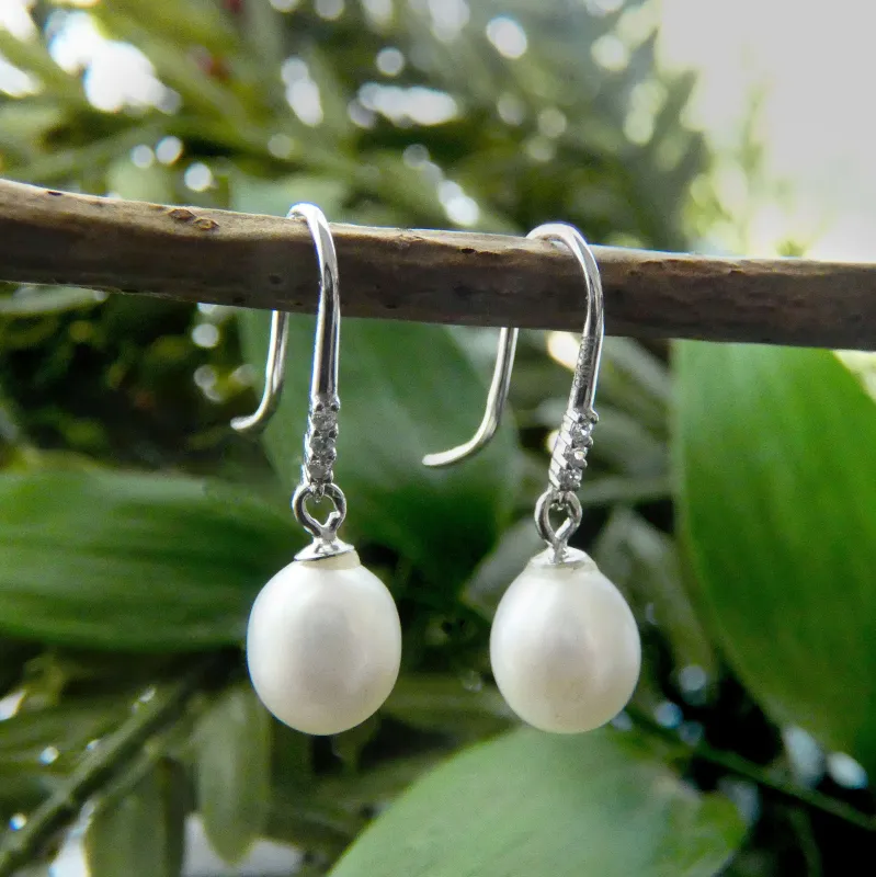 Vera & Co Sterling Silver Tiny Freshwater Pearl Drop Women's Earring sold by Zulily