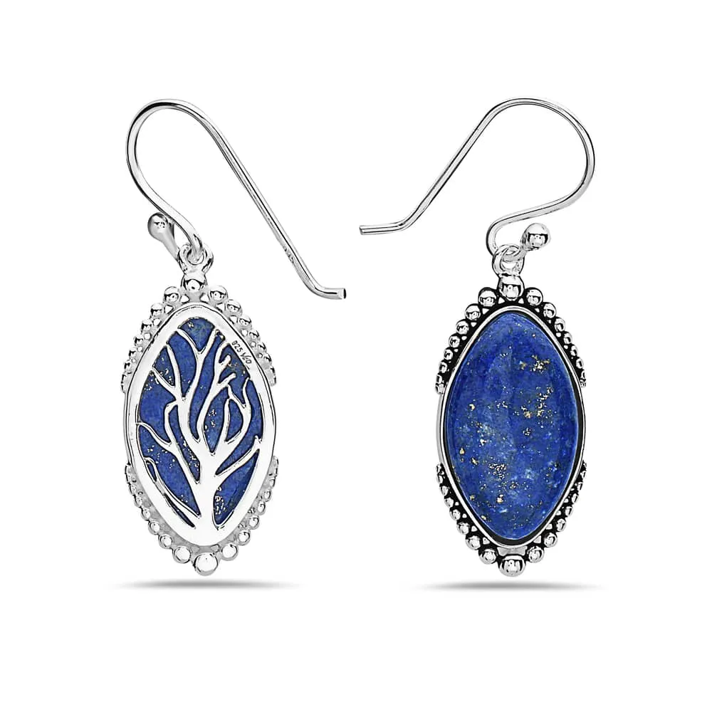 Vera & Co Marquis Blue Lapis Oxidized Edge Women's Earring sold by Zulily product image thumbnail 2