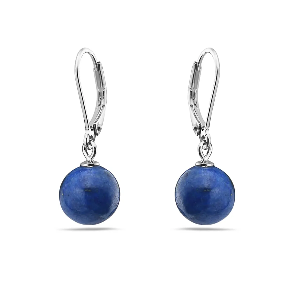 Vera & Co Stelring Silver Blue Lapis Beads Leverback Women's Earring sold by Zulily