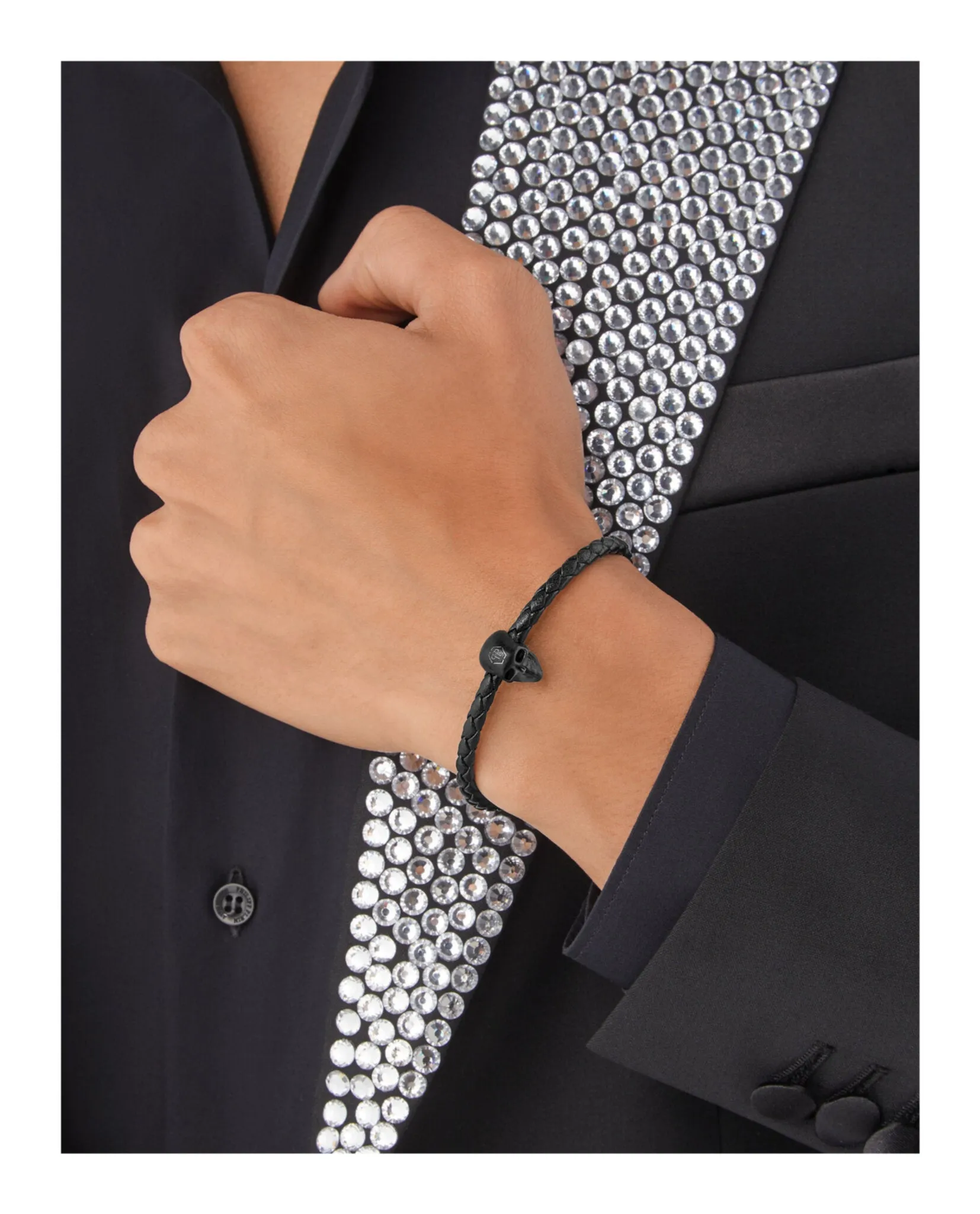 Philipp Plein Linked Leather Bracelet sold by Zulily product image thumbnail 4