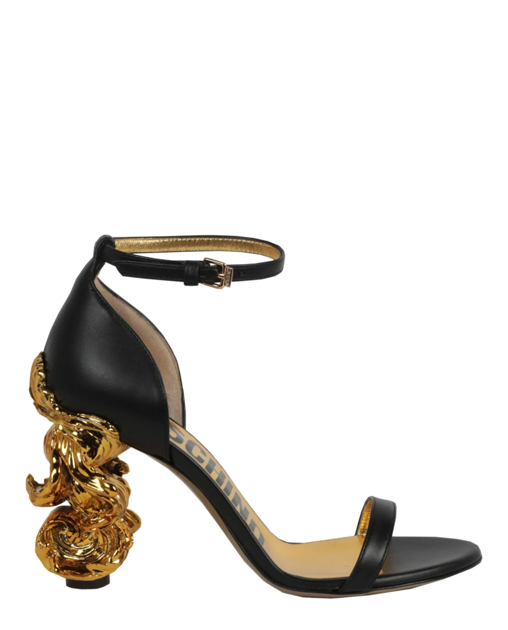 Moschino Sculpted Baroque Heel Sandals sold by Zulily