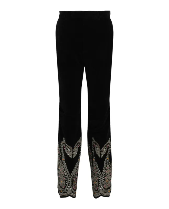 Gucci Embroidered Velvet Pants sold by Zulily