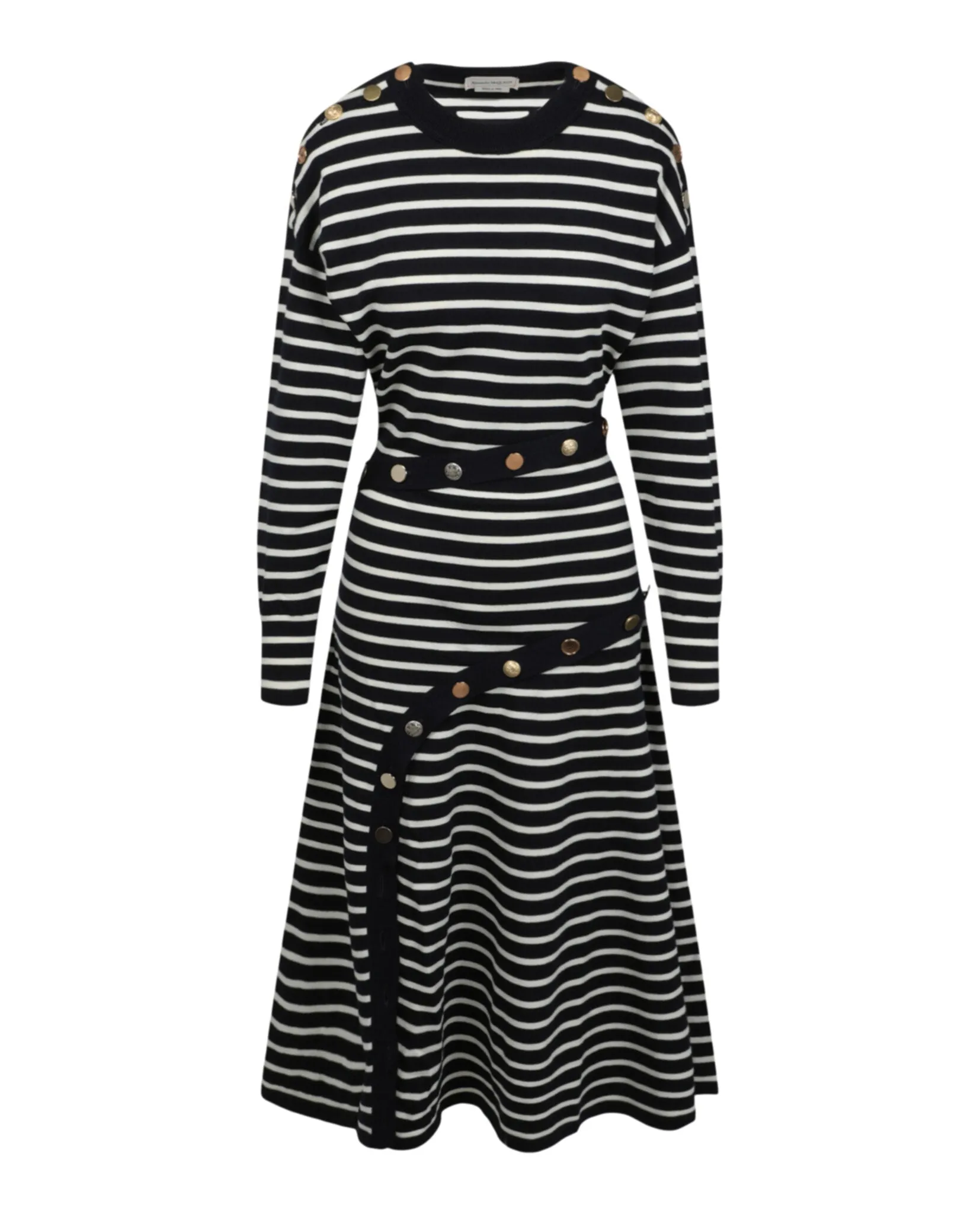 Alexander McQueen Mixed Buttons Striped Dress sold by Zulily