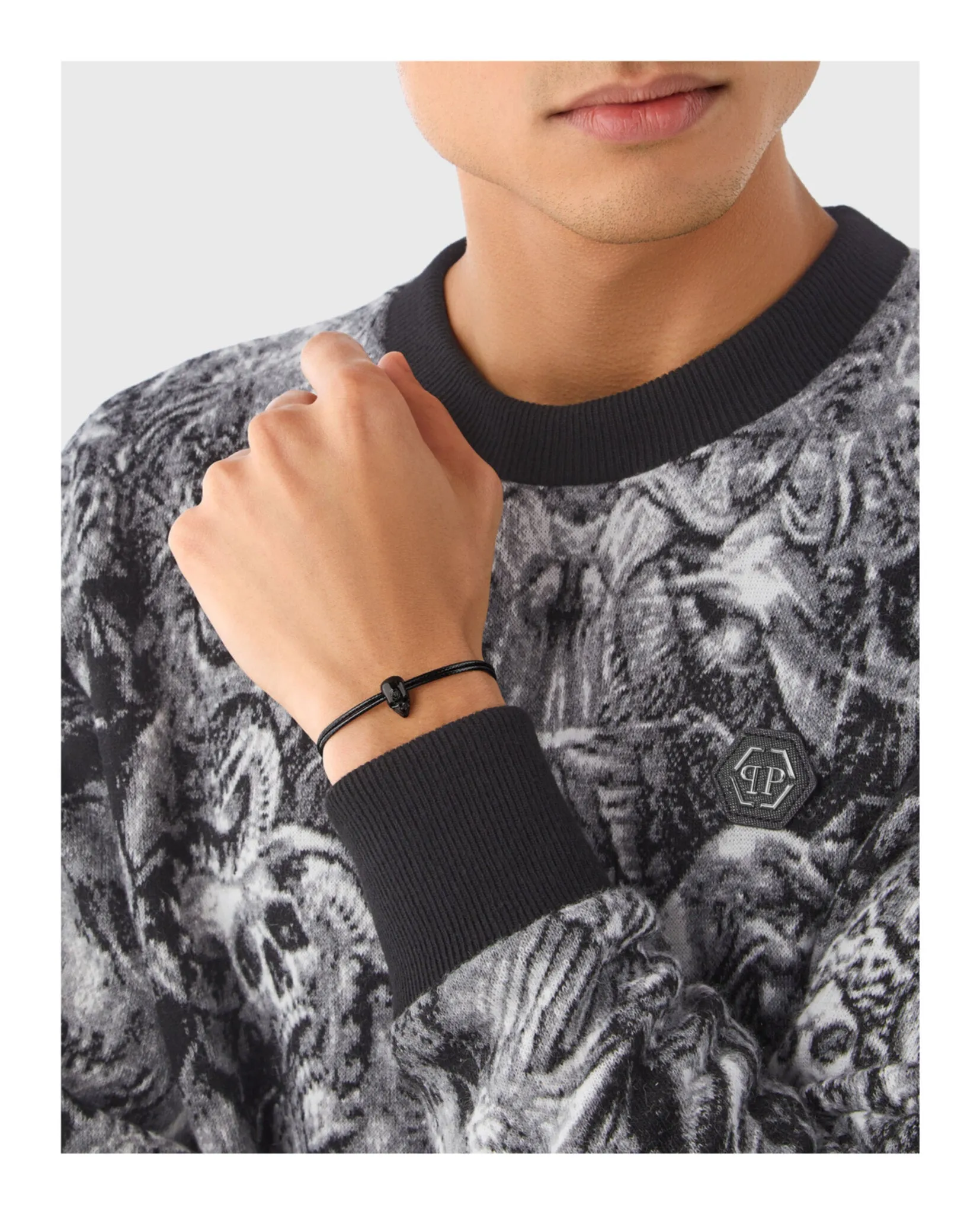 Philipp Plein Linked Cotton Cord Bracelet sold by Zulily product image thumbnail 4