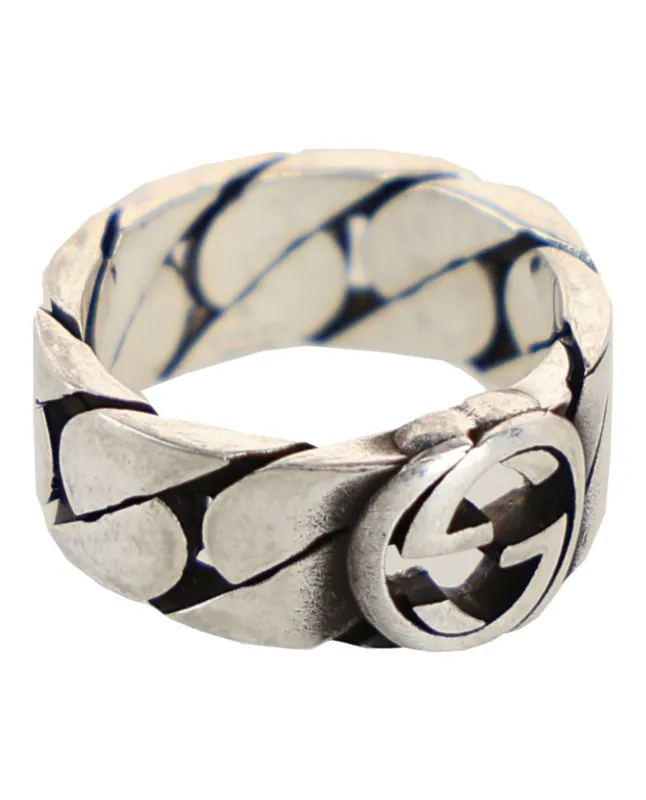 Gucci Interlocking G Chain-Link Ring sold by Zulily